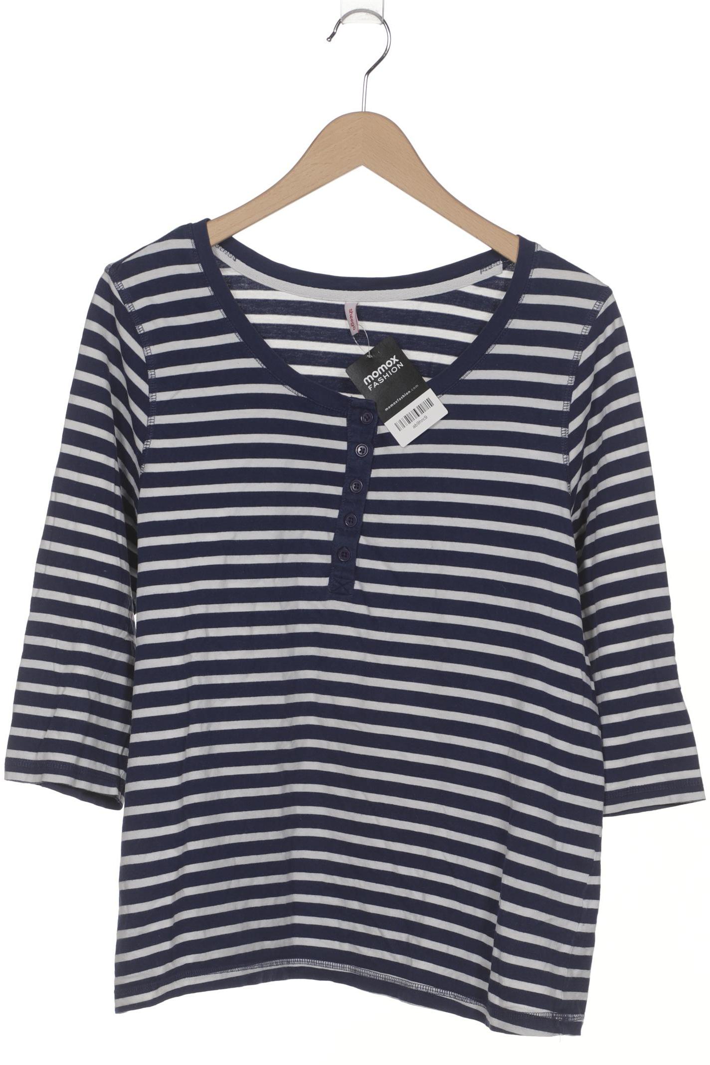 

sheego Damen Langarmshirt, marineblau, Gr. 44