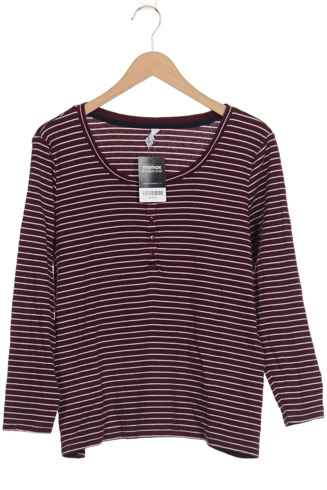 

sheego Damen Langarmshirt, bordeaux, Gr. 44