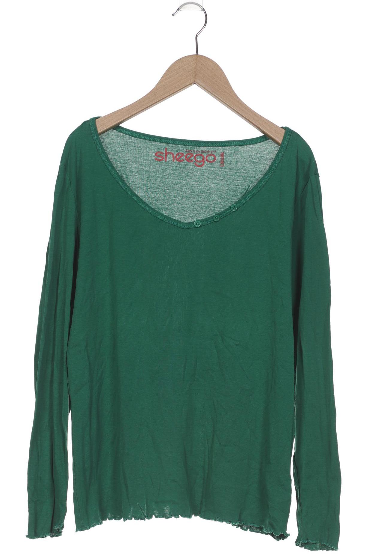 

sheego Damen Langarmshirt, grün, Gr. 40