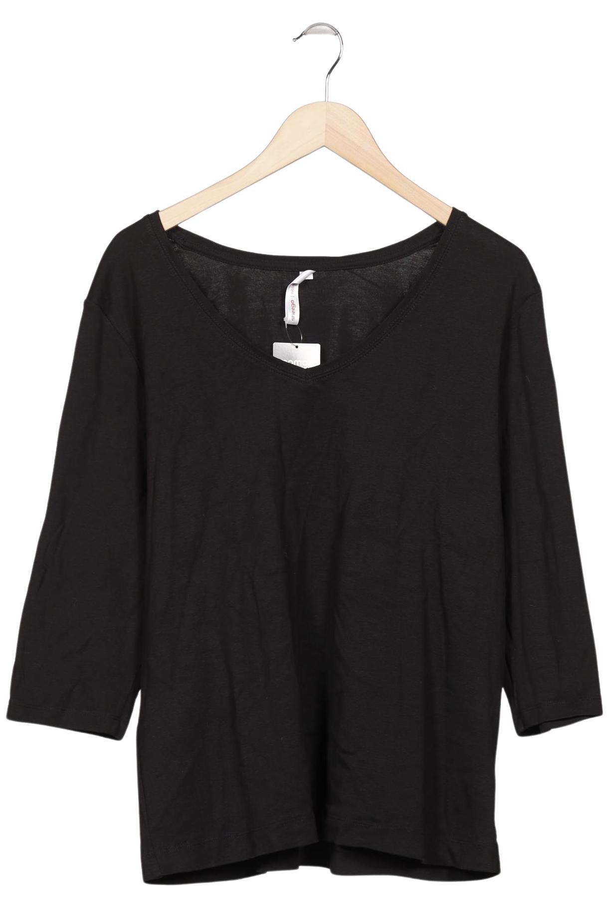 

sheego Damen Langarmshirt, schwarz, Gr. 48