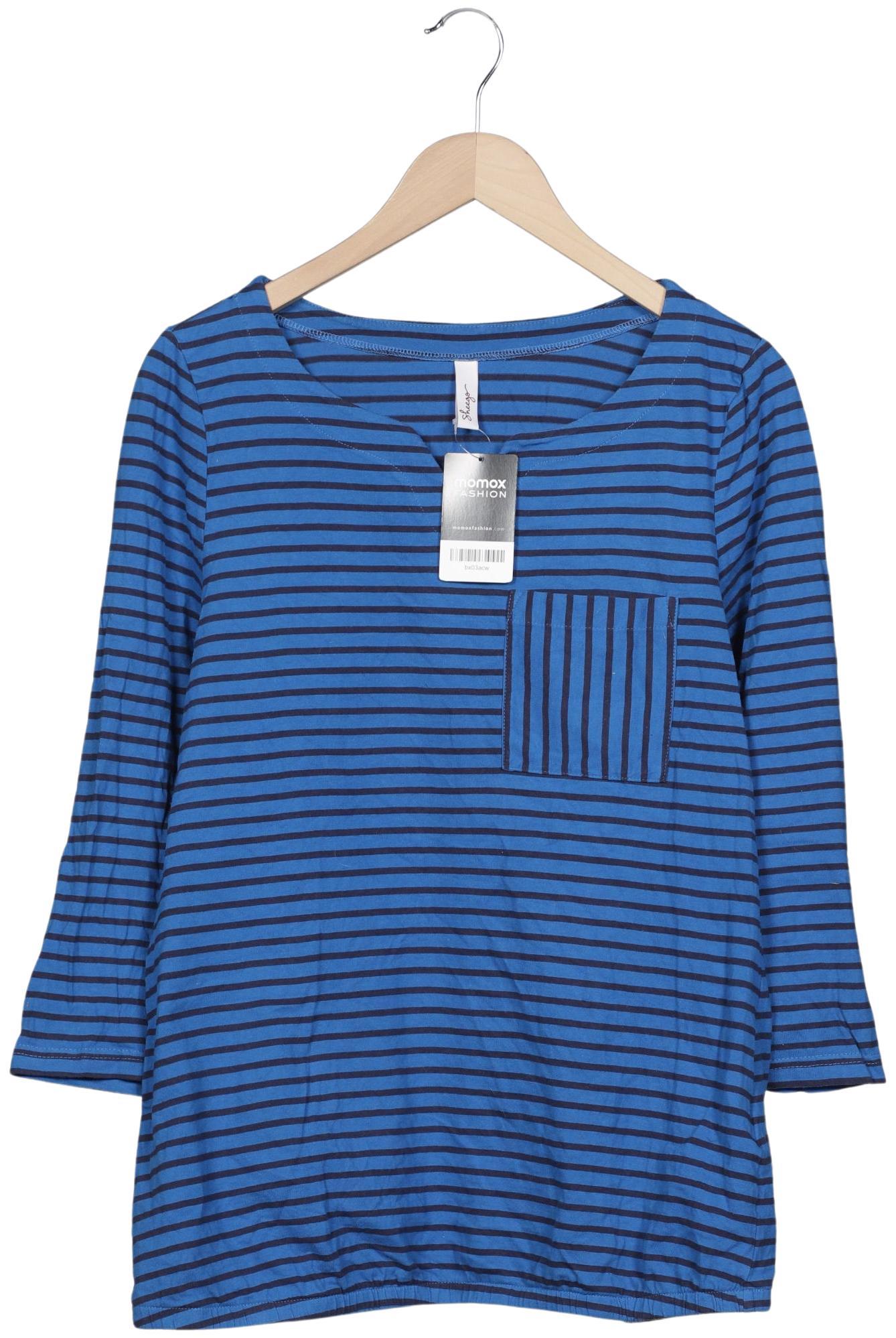 

sheego Damen Langarmshirt, blau, Gr. 44