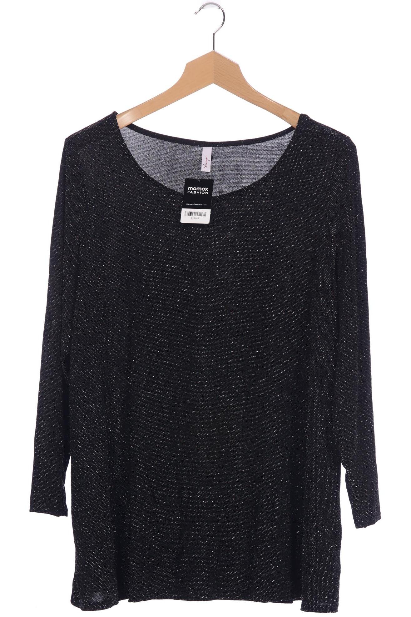 

sheego Damen Langarmshirt, schwarz, Gr. 52