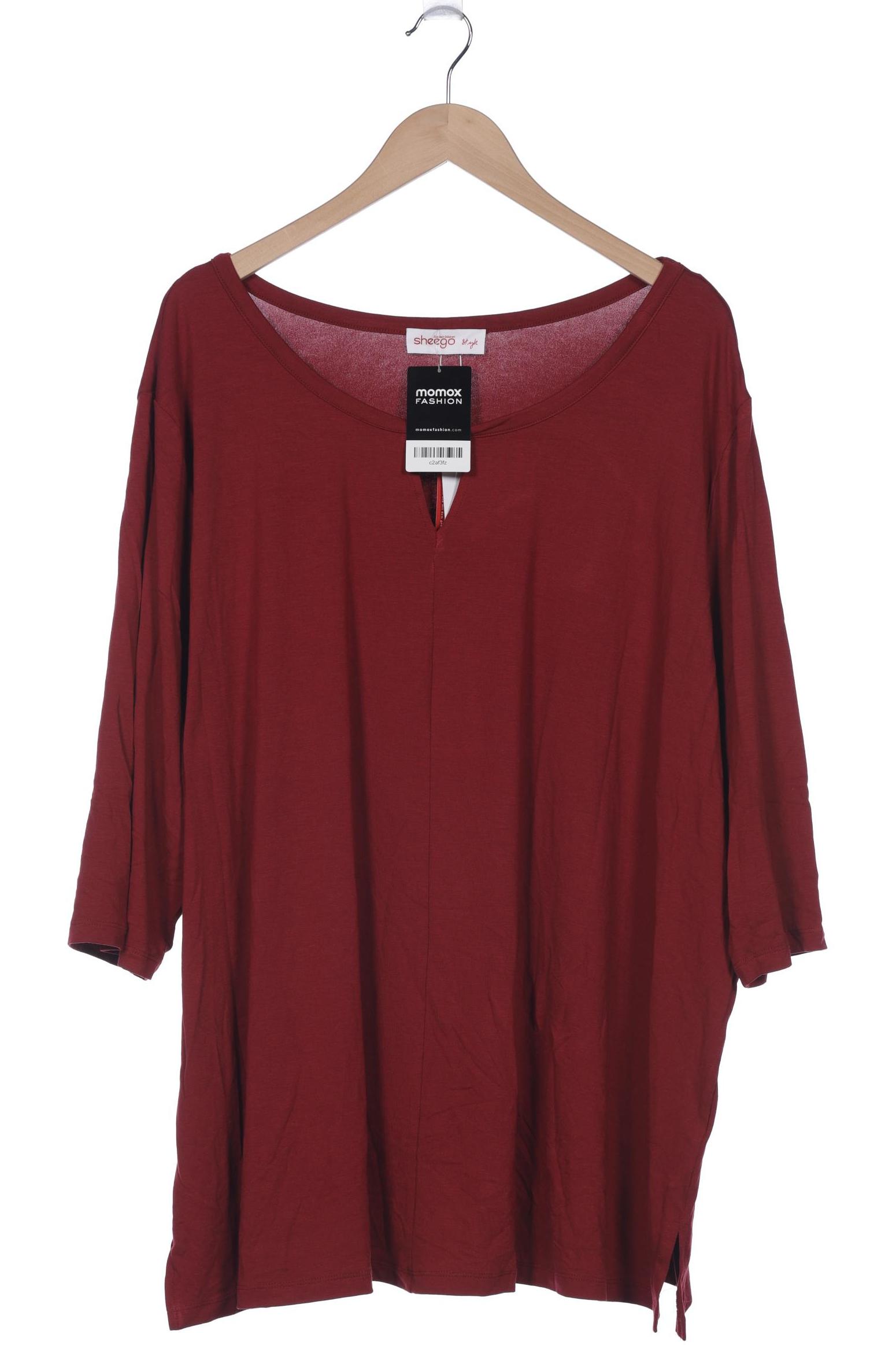 

sheego Damen Langarmshirt, bordeaux, Gr. 56