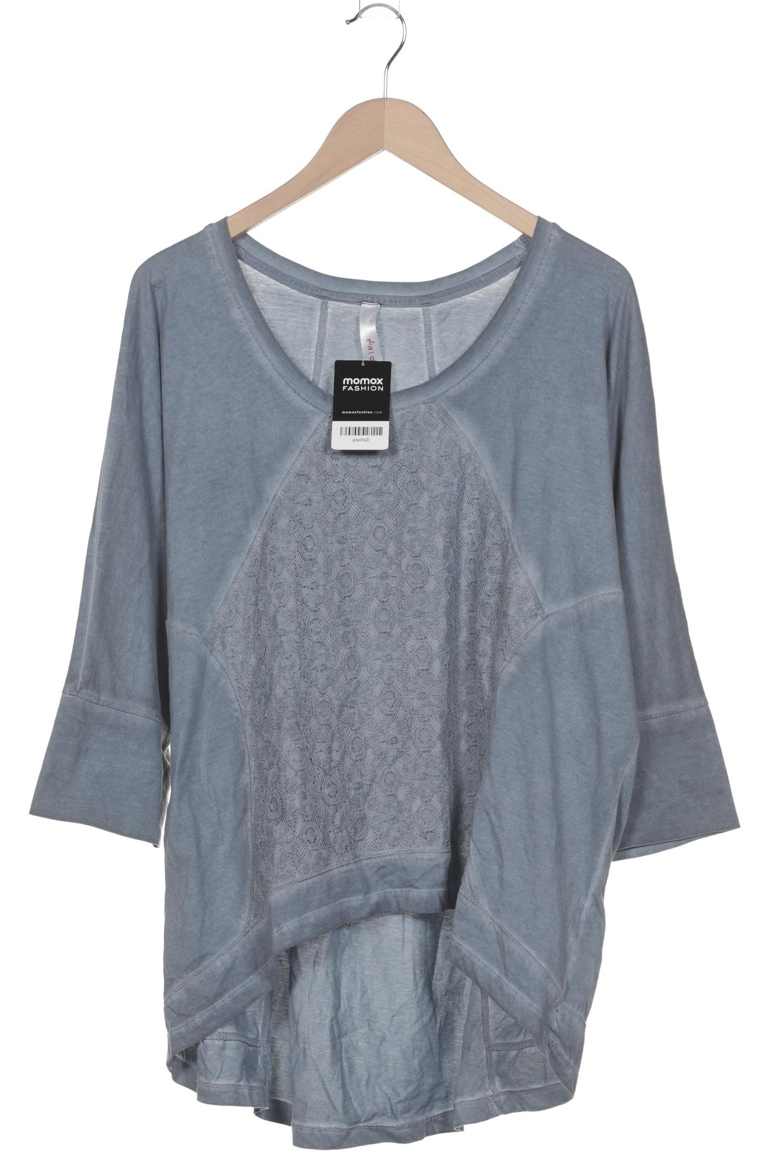 

sheego Damen Langarmshirt, blau, Gr. 48