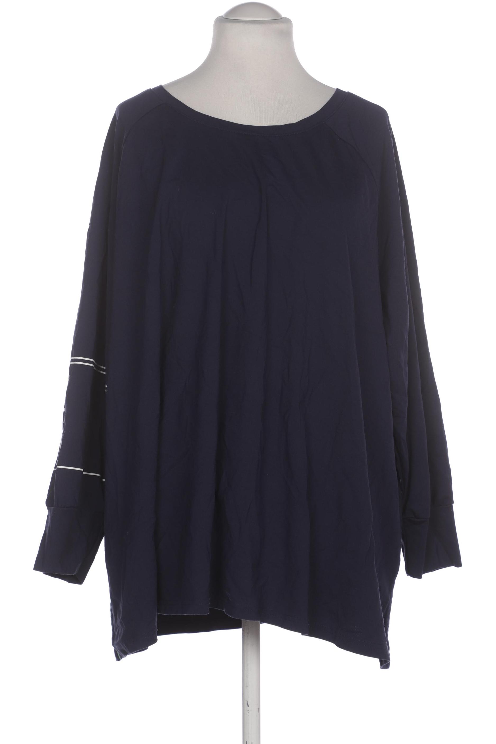 

sheego Damen Langarmshirt, marineblau, Gr. 56