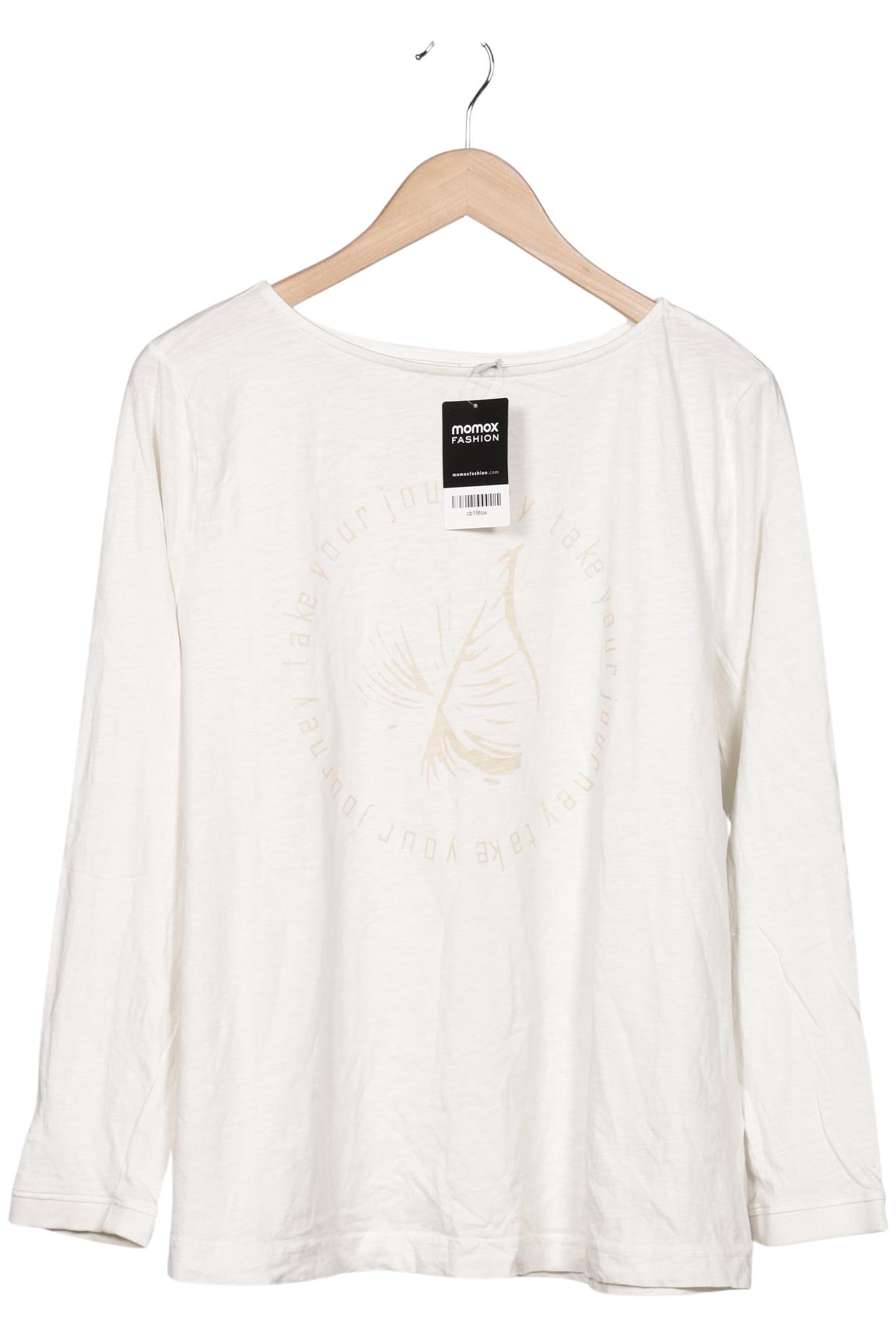 

sheego Damen Langarmshirt, cremeweiß, Gr. 44