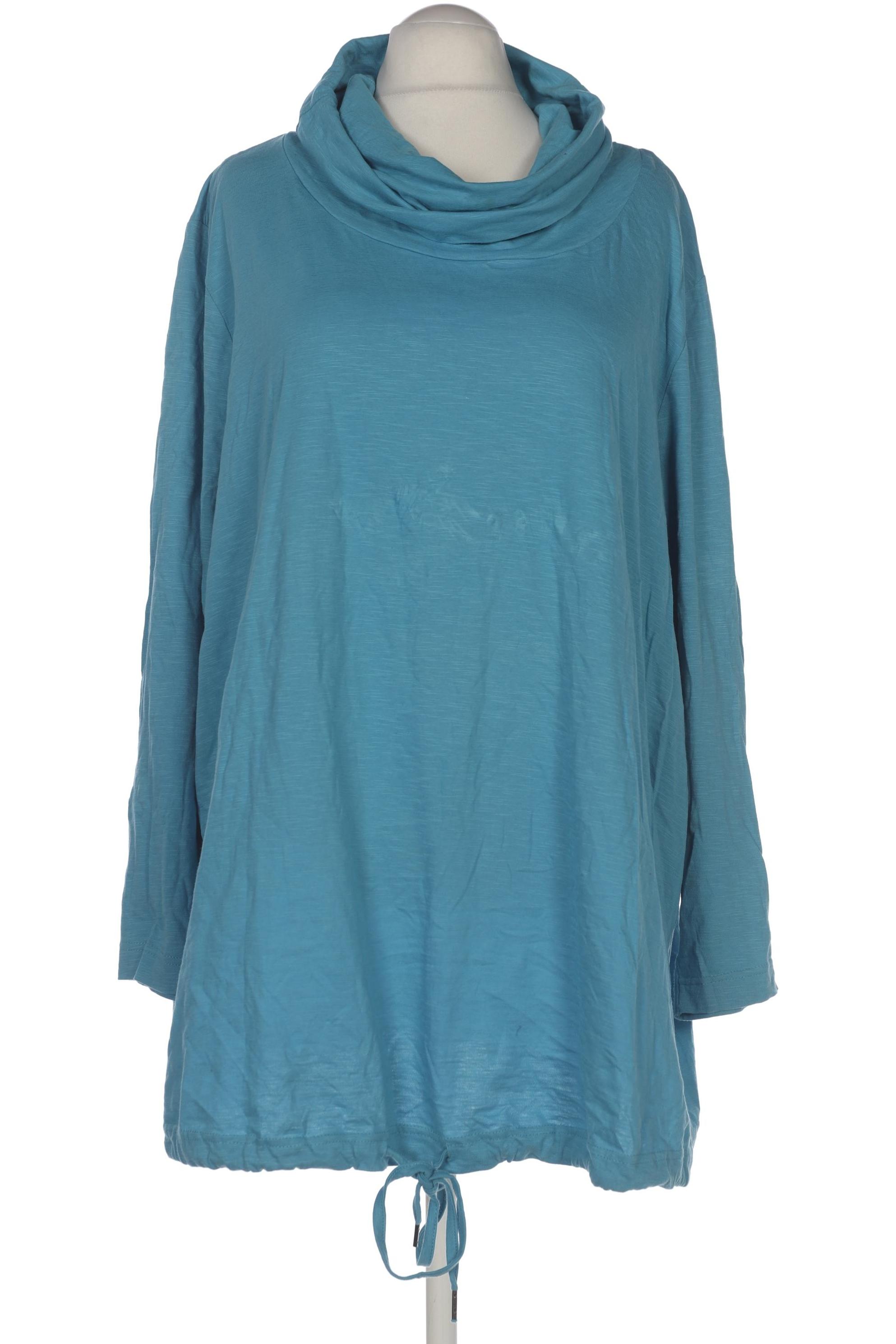 

sheego Damen Langarmshirt, blau, Gr. 56