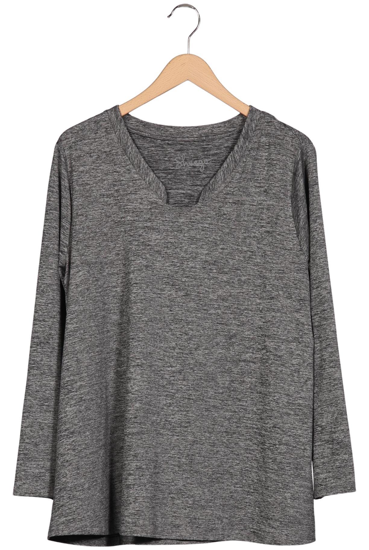 

sheego Damen Langarmshirt, grau, Gr. 48