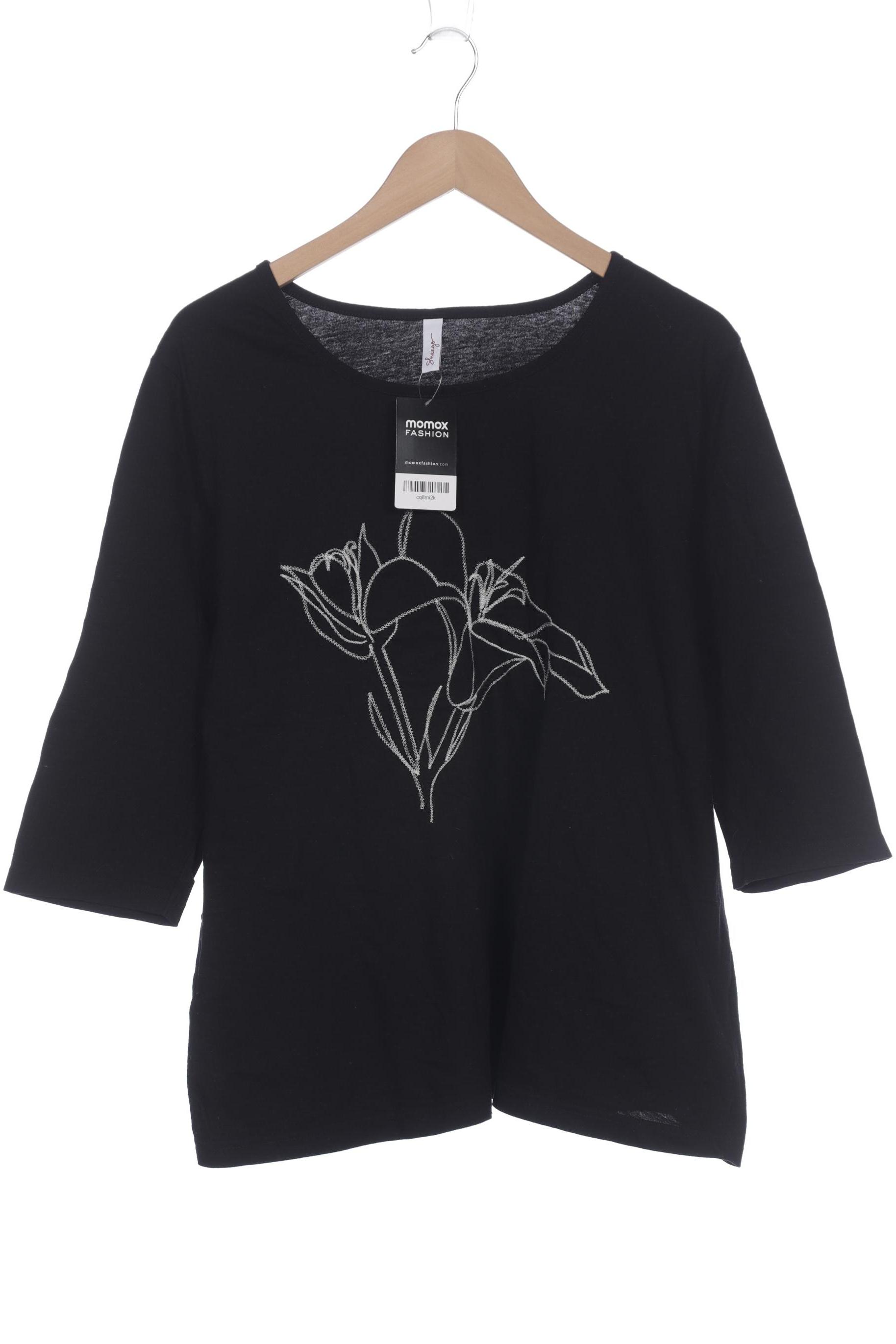 

sheego Damen Langarmshirt, schwarz, Gr. 44