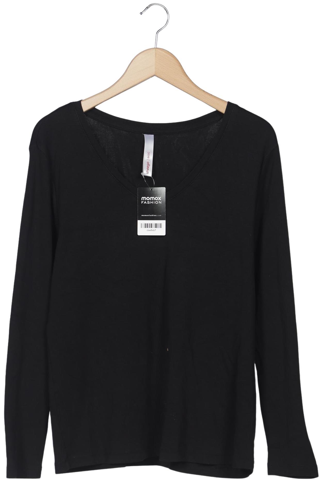 

sheego Damen Langarmshirt, schwarz, Gr. 44