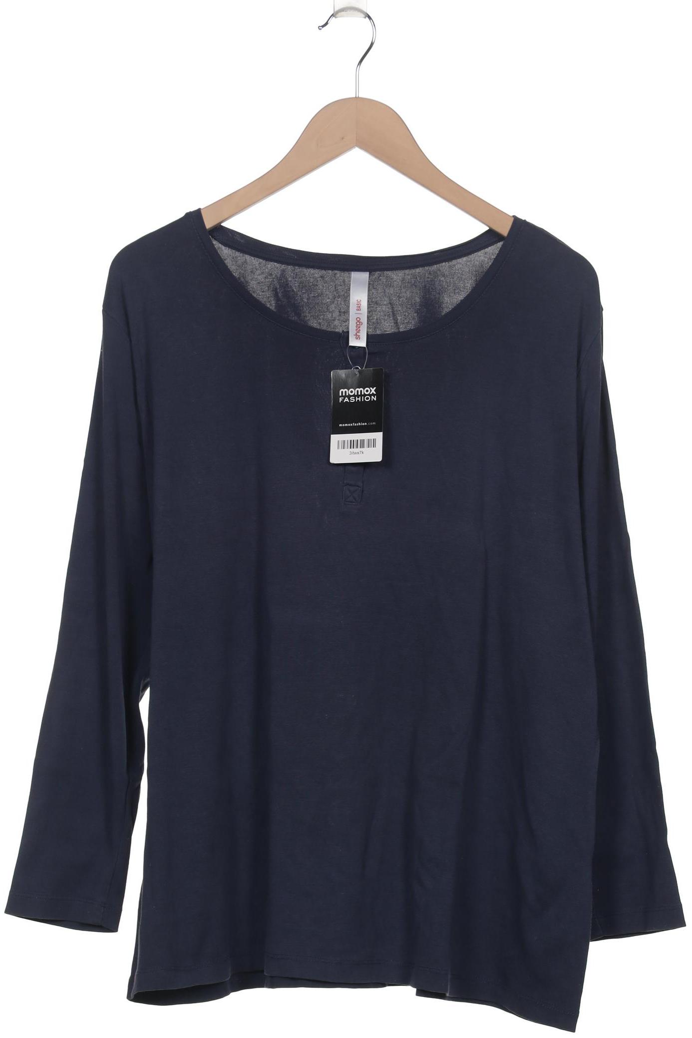 

sheego Damen Langarmshirt, marineblau, Gr. 48