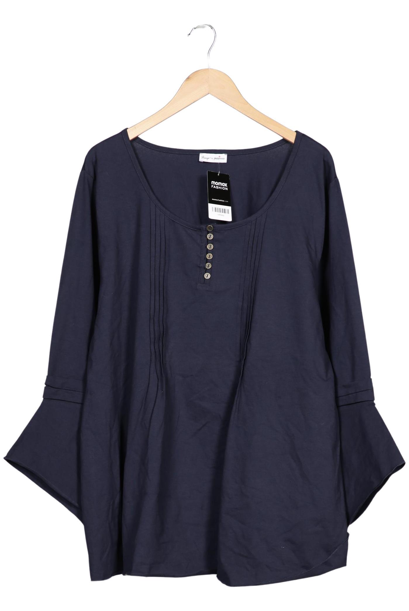 

sheego Damen Langarmshirt, marineblau, Gr. 52