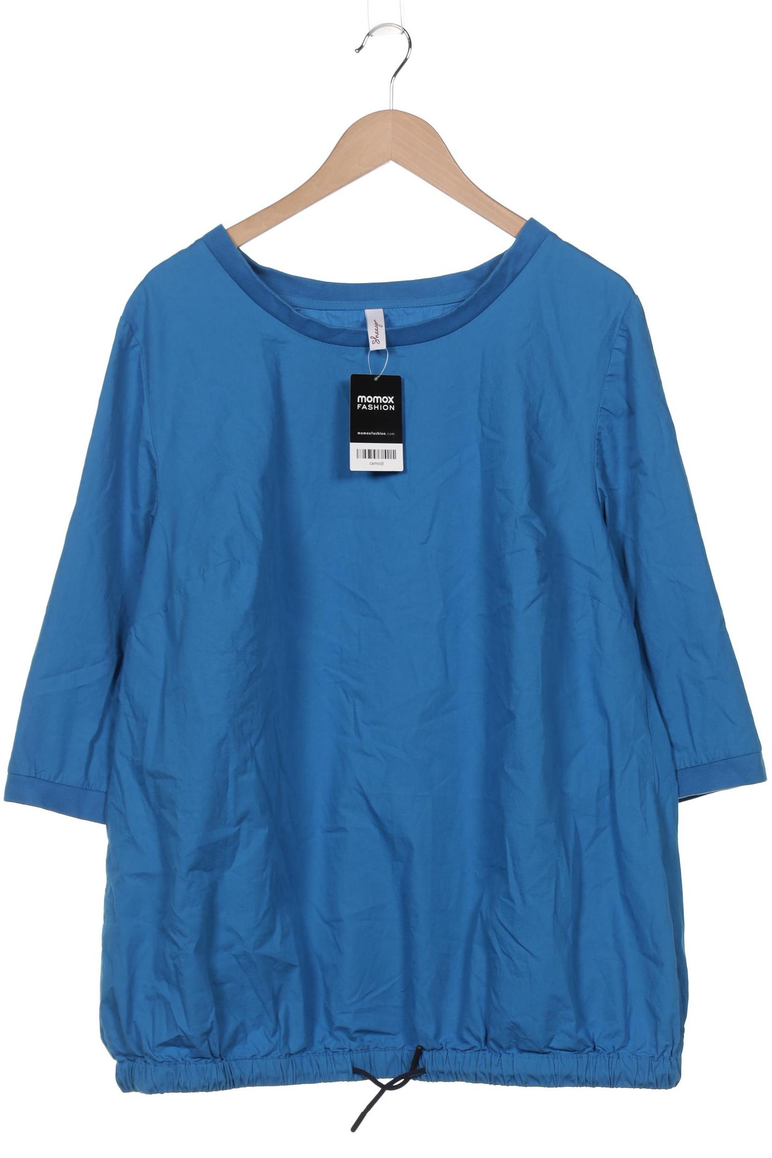 

sheego Damen Langarmshirt, blau, Gr. 50