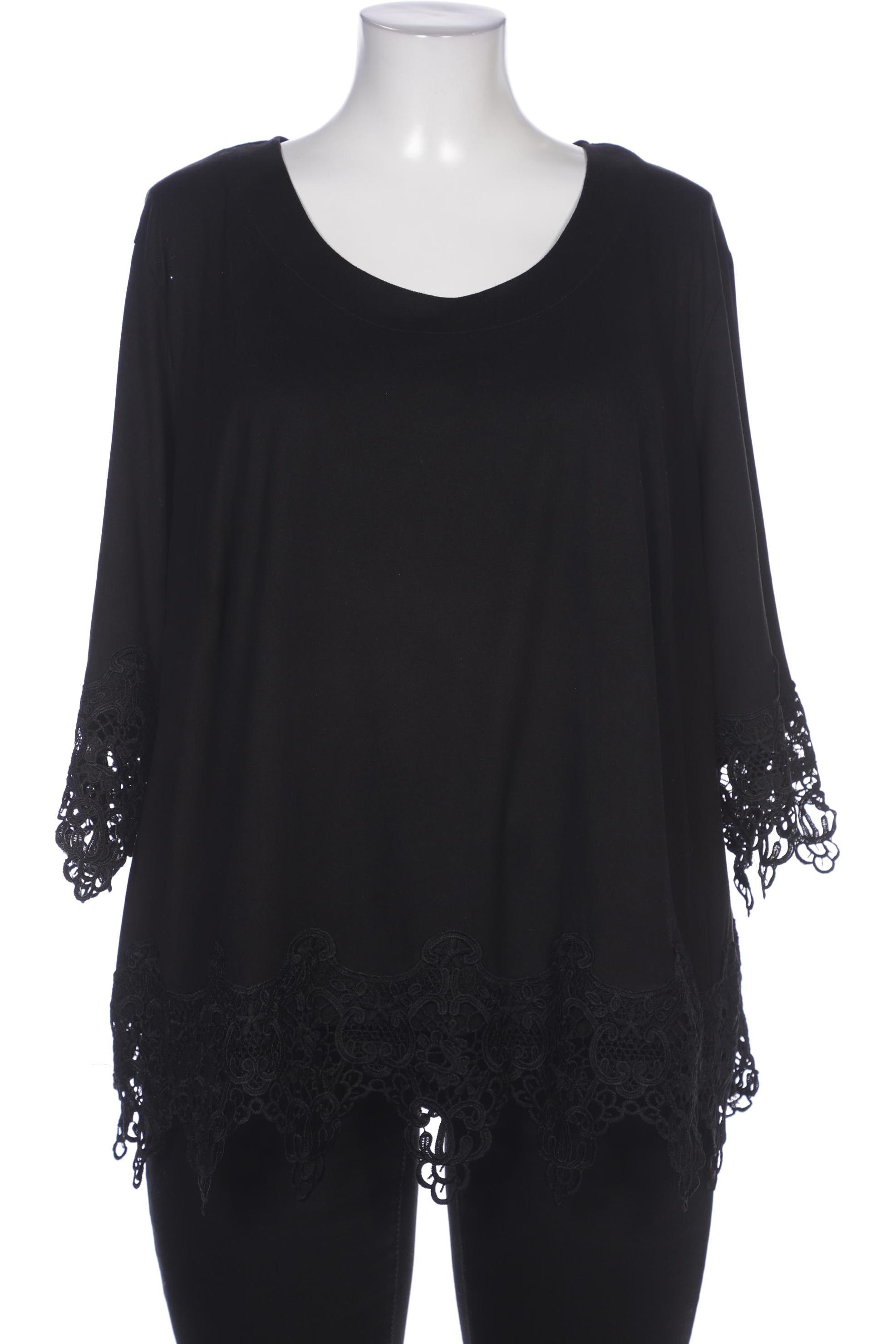 

sheego Damen Langarmshirt, schwarz, Gr. 52