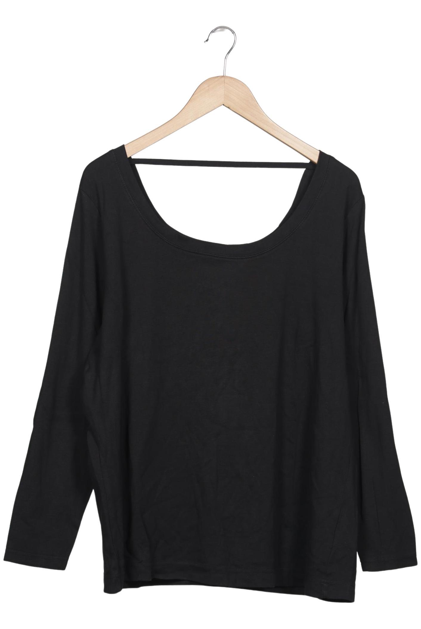 

sheego Damen Langarmshirt, schwarz, Gr. 48