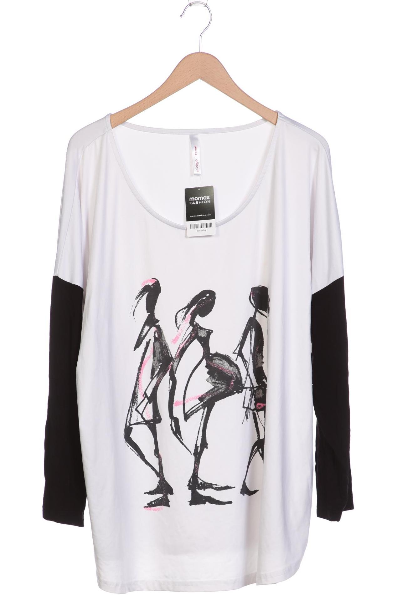 

sheego Damen Langarmshirt, weiß