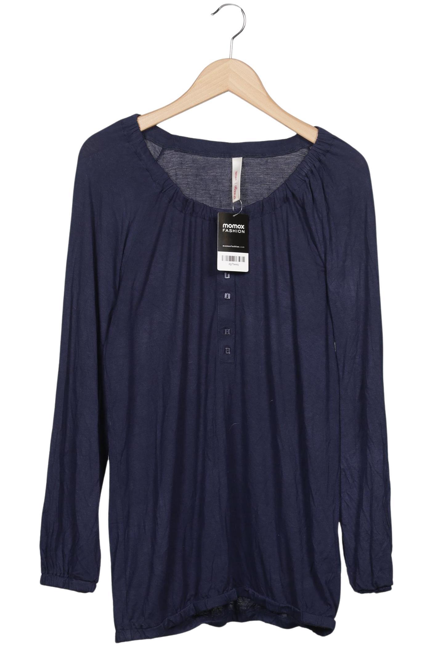 

sheego Damen Langarmshirt, marineblau, Gr. 40