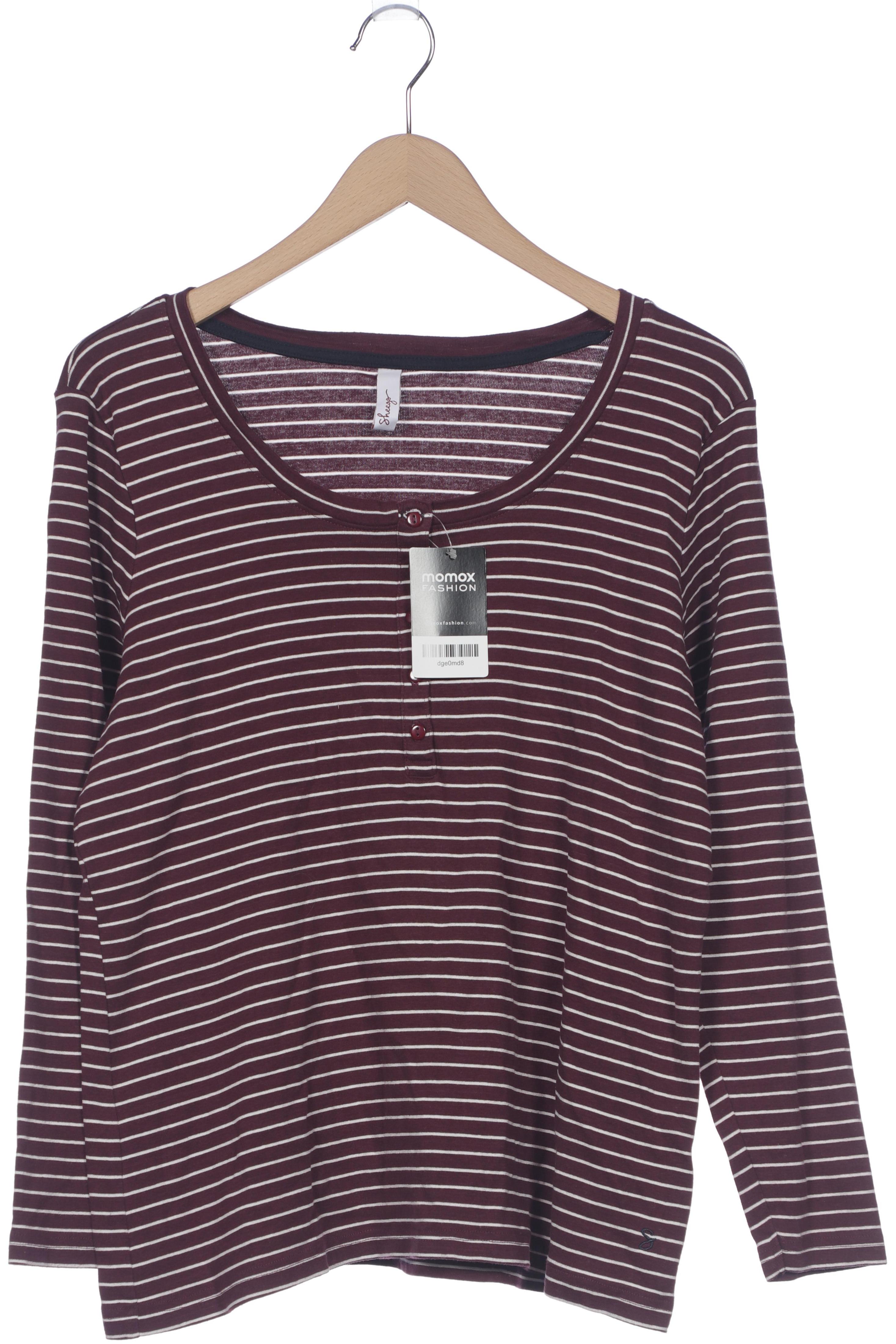 

sheego Damen Langarmshirt, bordeaux, Gr. 44