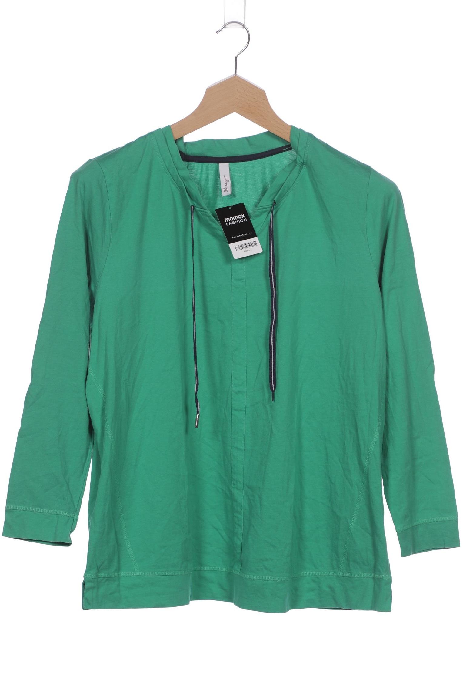 

sheego Damen Langarmshirt, grün, Gr. 48