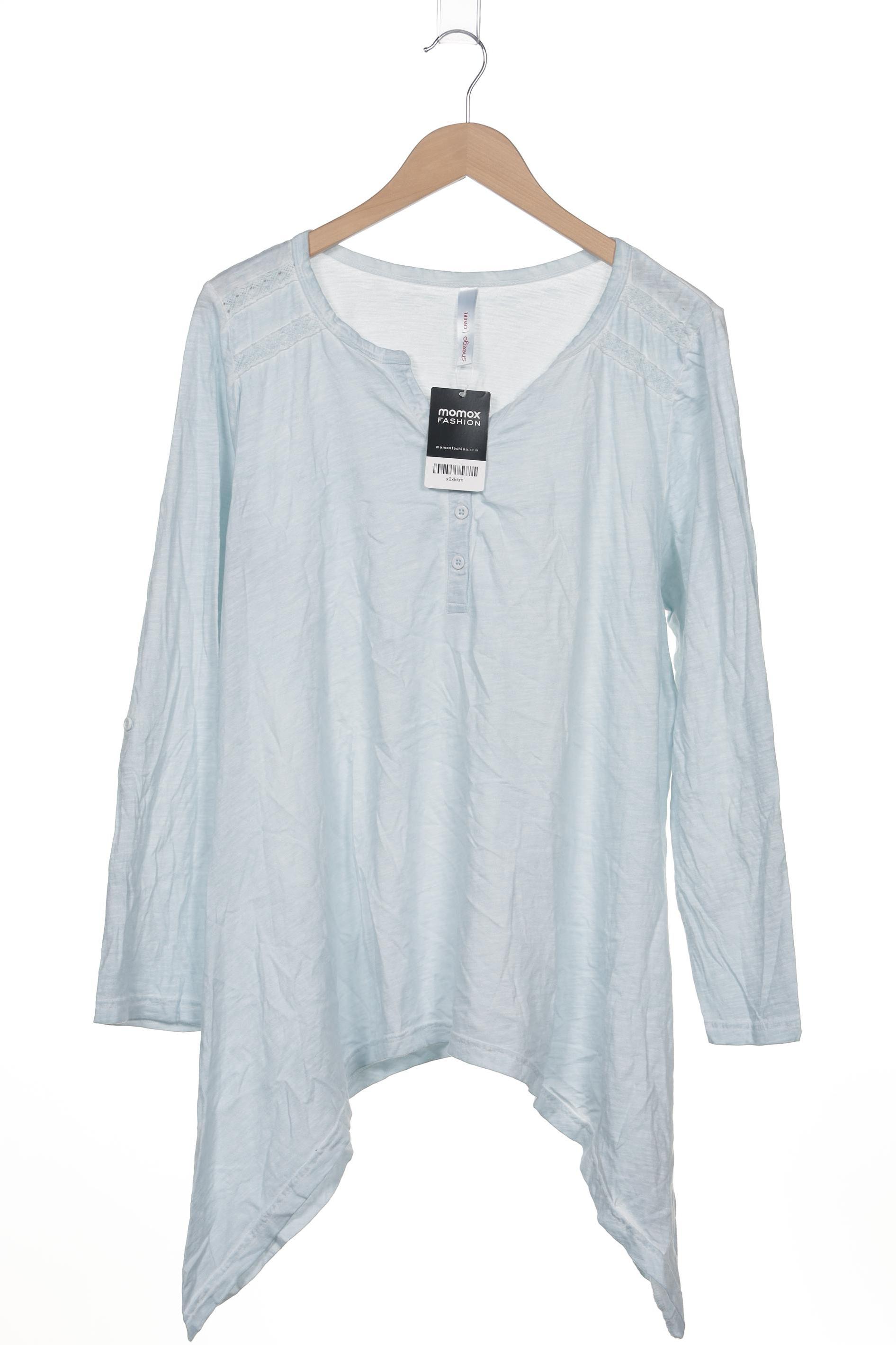 

sheego Damen Langarmshirt, hellblau, Gr. 44