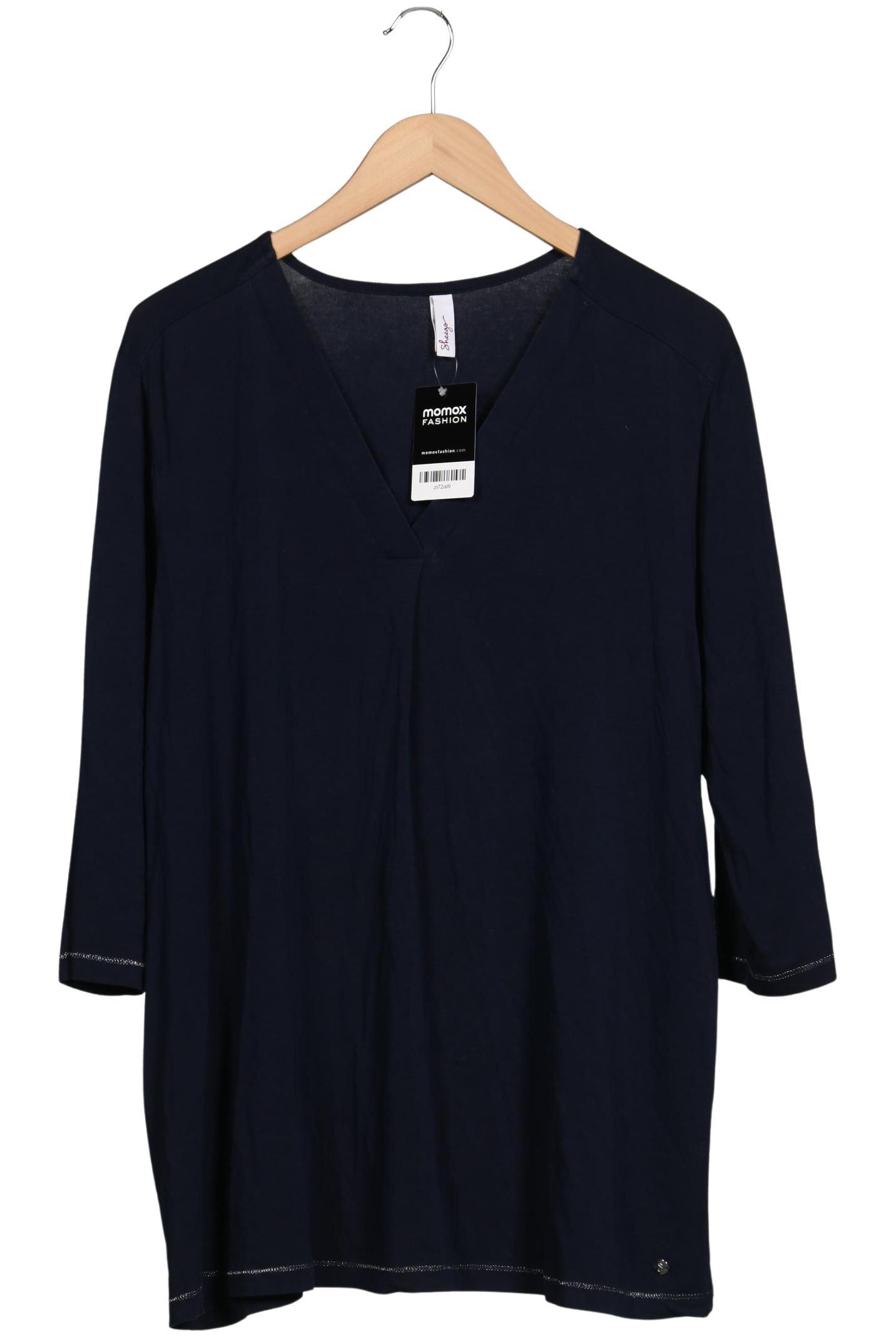 

sheego Damen Langarmshirt, marineblau, Gr. 48