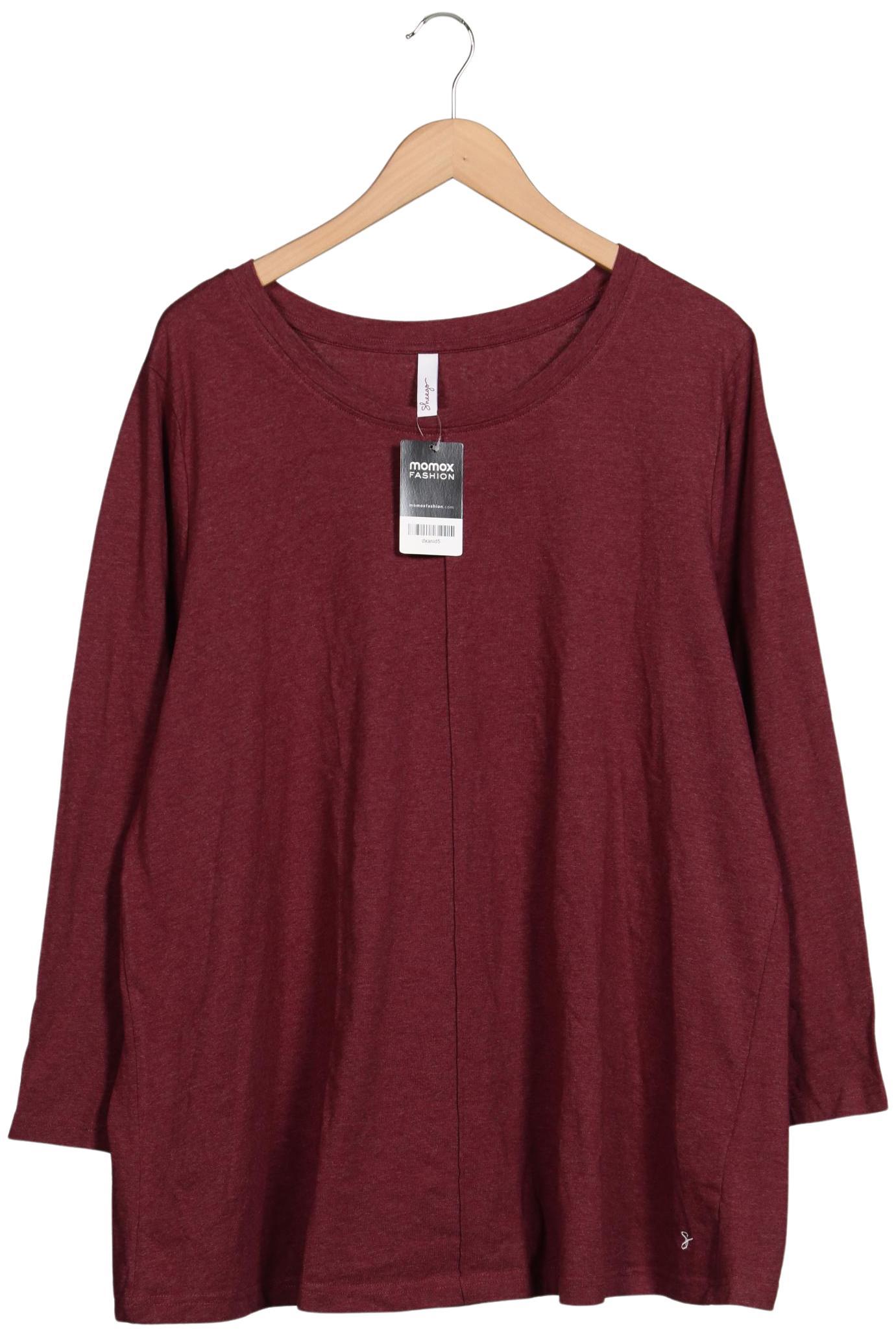 

sheego Damen Langarmshirt, bordeaux, Gr. 48