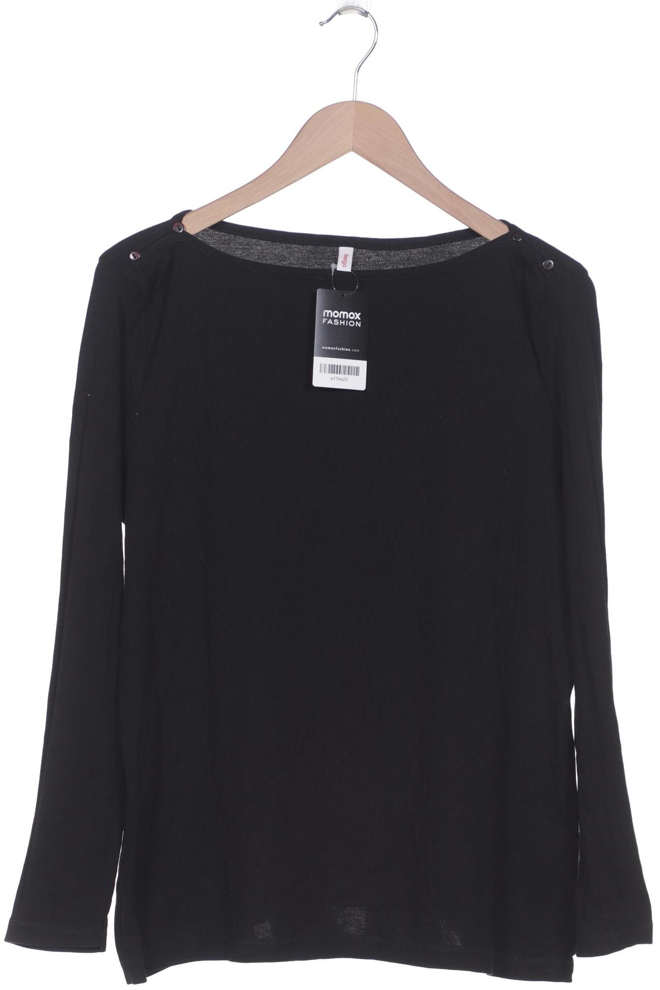 

sheego Damen Langarmshirt, schwarz