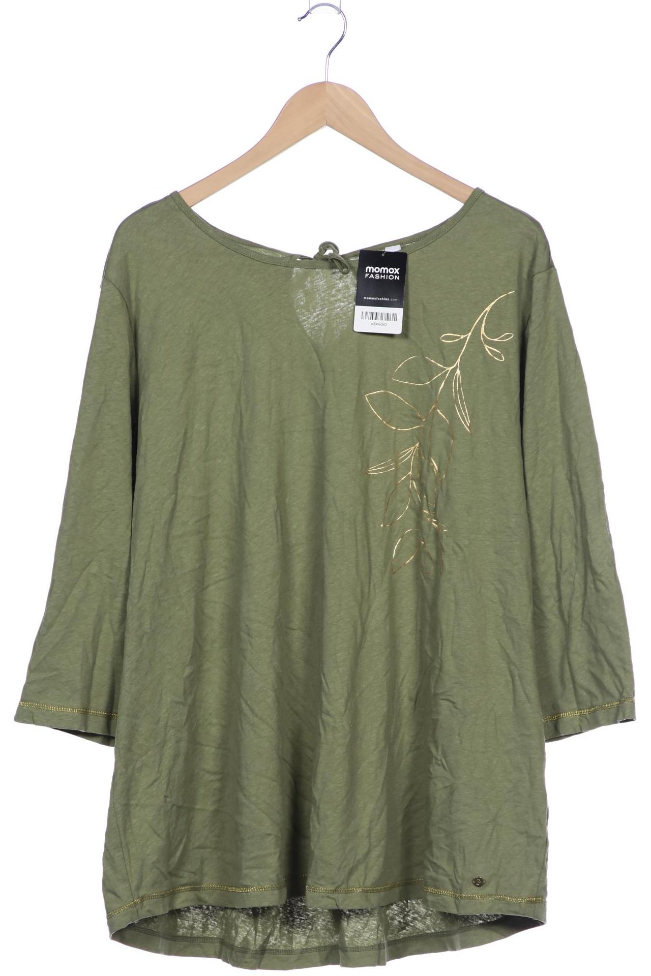 

sheego Damen Langarmshirt, grün, Gr. 52