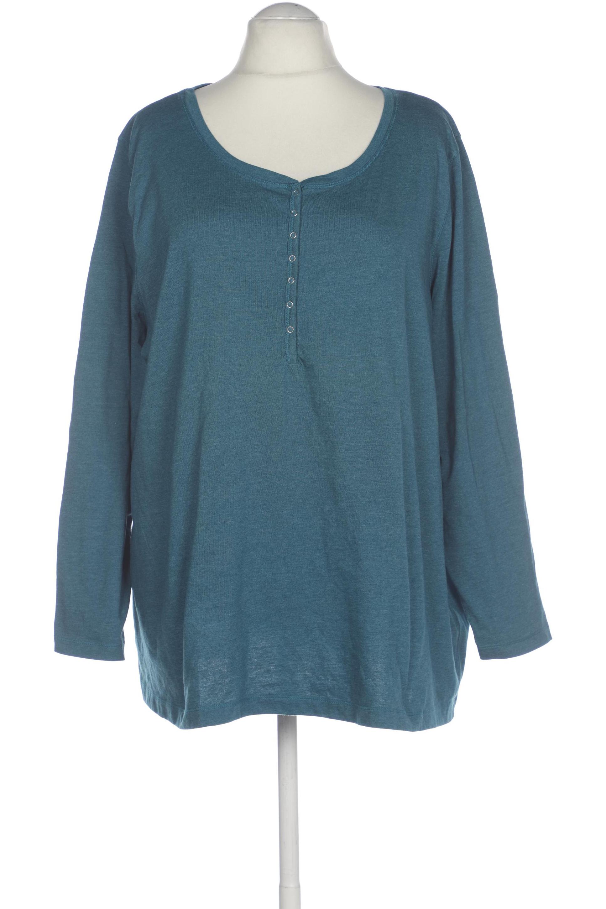 

sheego Damen Langarmshirt, türkis, Gr. 52