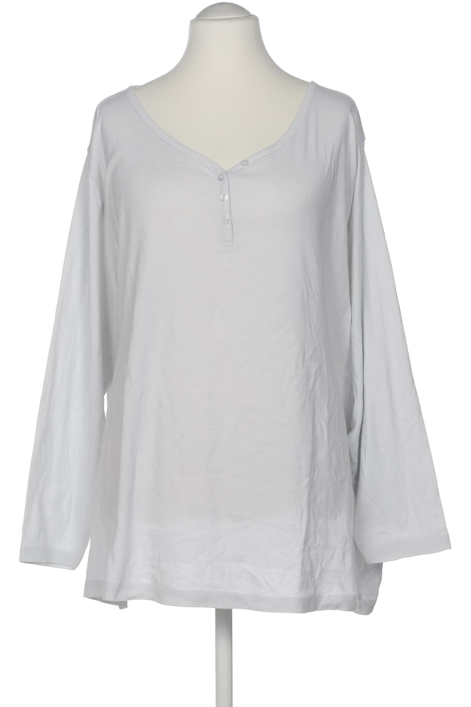

sheego Damen Langarmshirt, weiß, Gr. 56