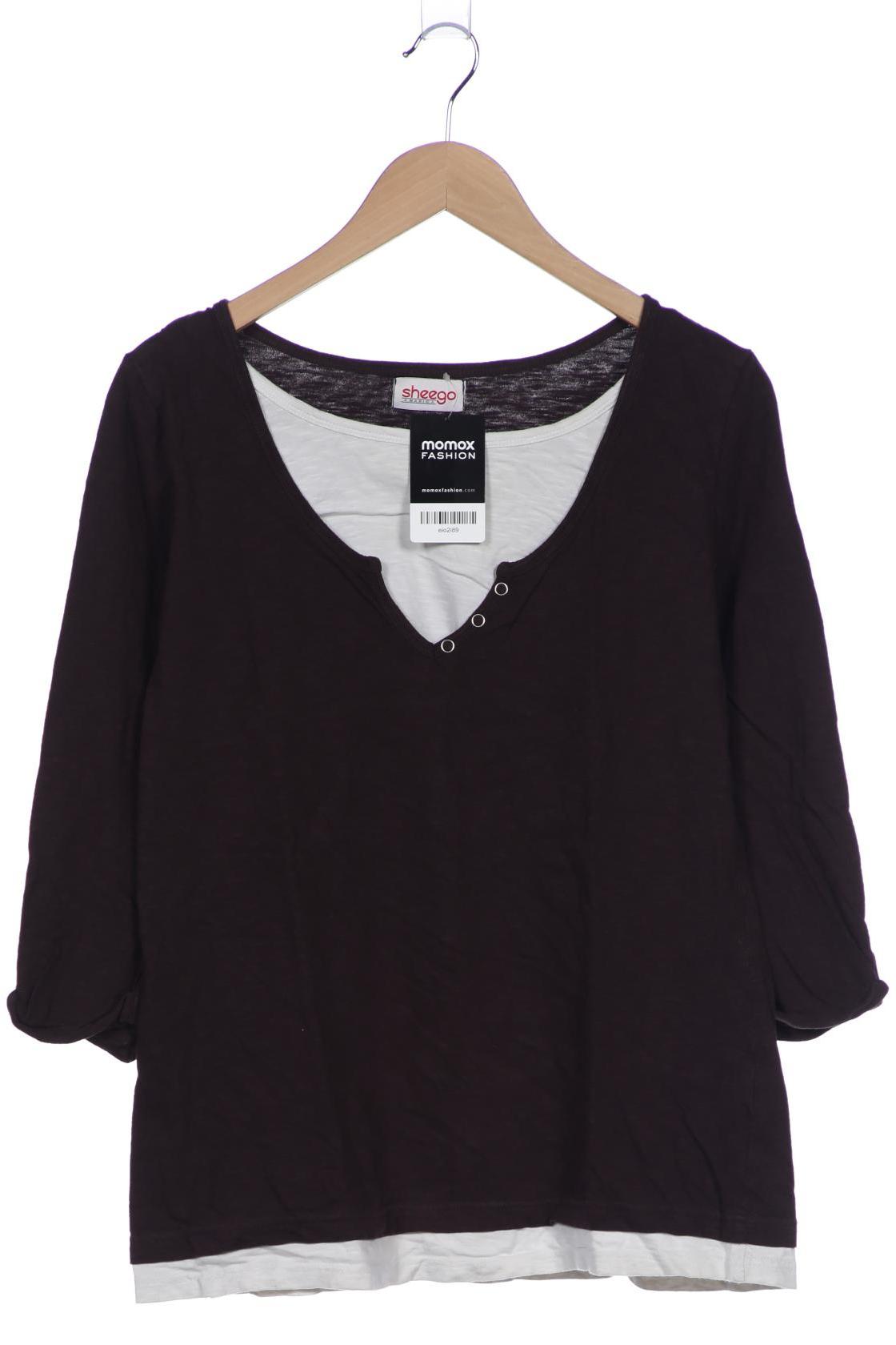 

sheego Damen Langarmshirt, braun, Gr. 40