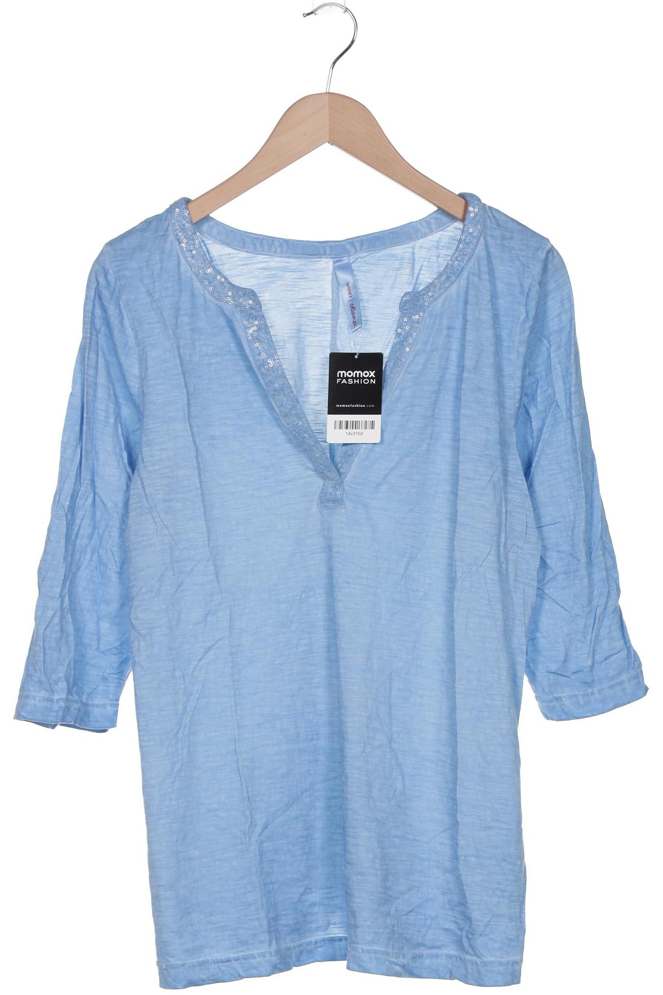 

sheego Damen Langarmshirt, blau, Gr. 40