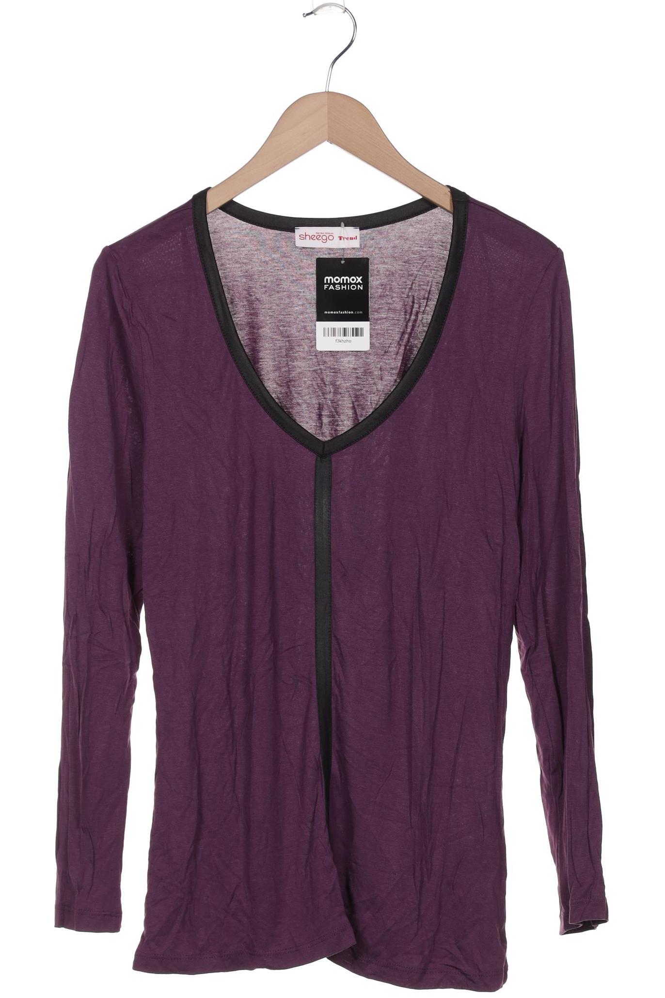 

sheego Damen Langarmshirt, flieder, Gr. 40
