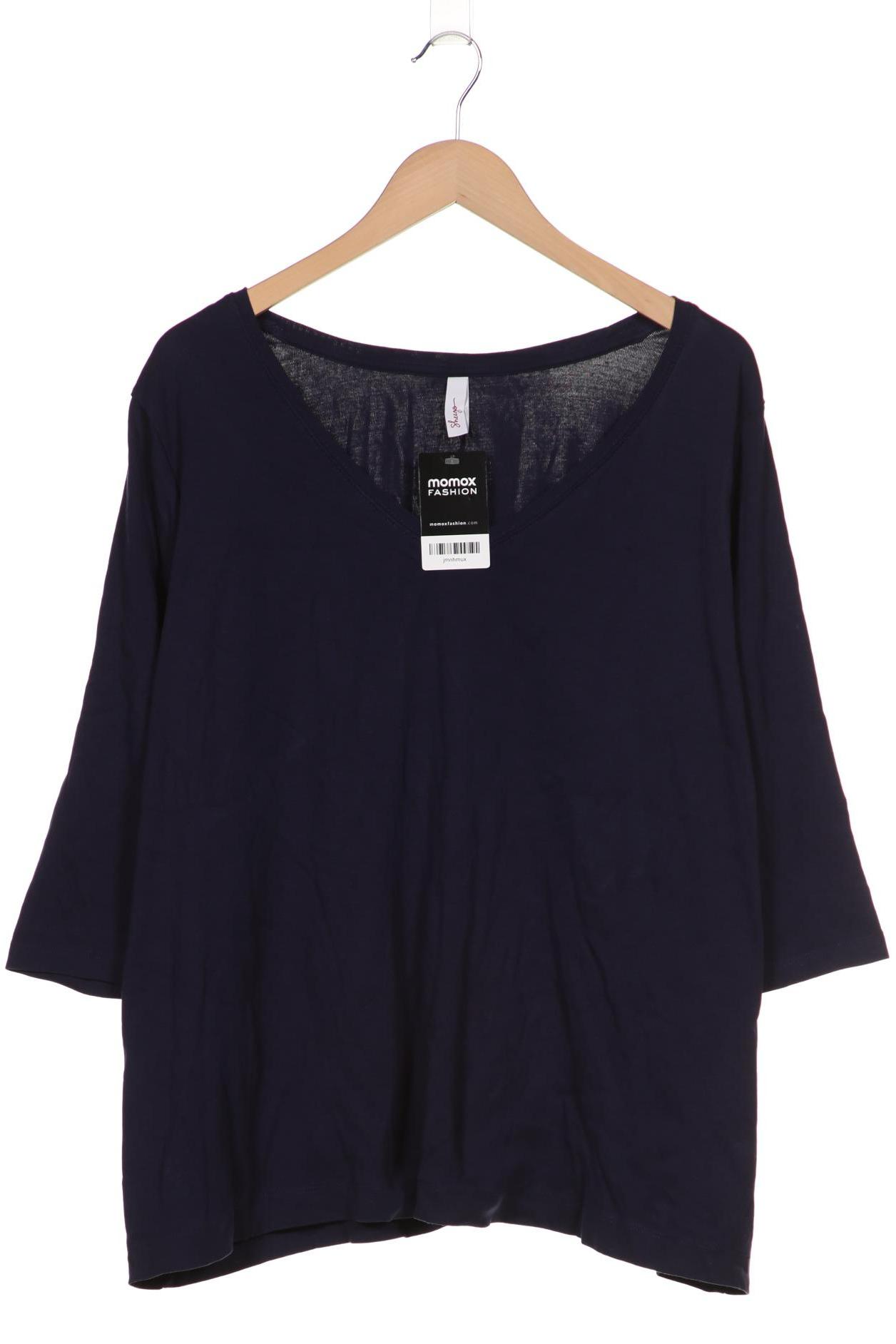 

sheego Damen Langarmshirt, marineblau, Gr. 52