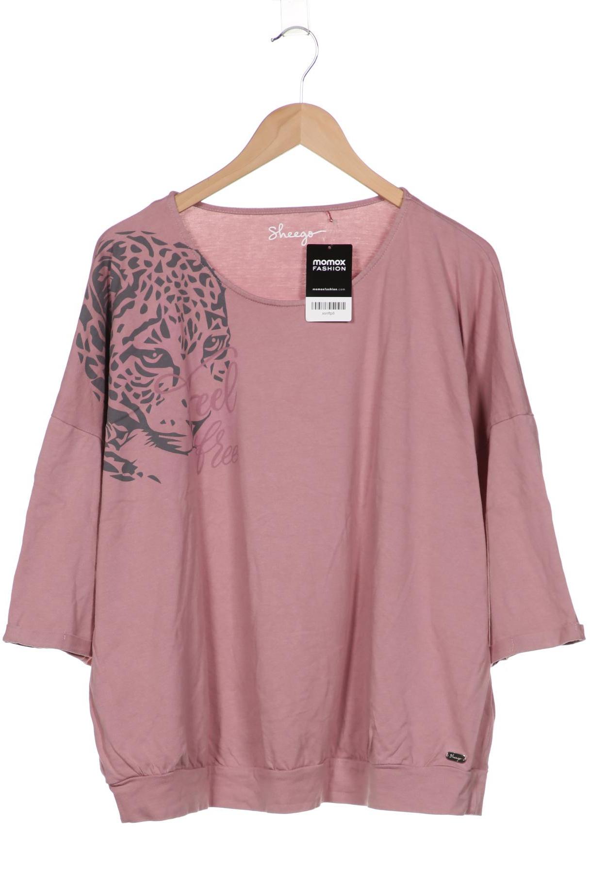 

sheego Damen Langarmshirt, pink, Gr. 48