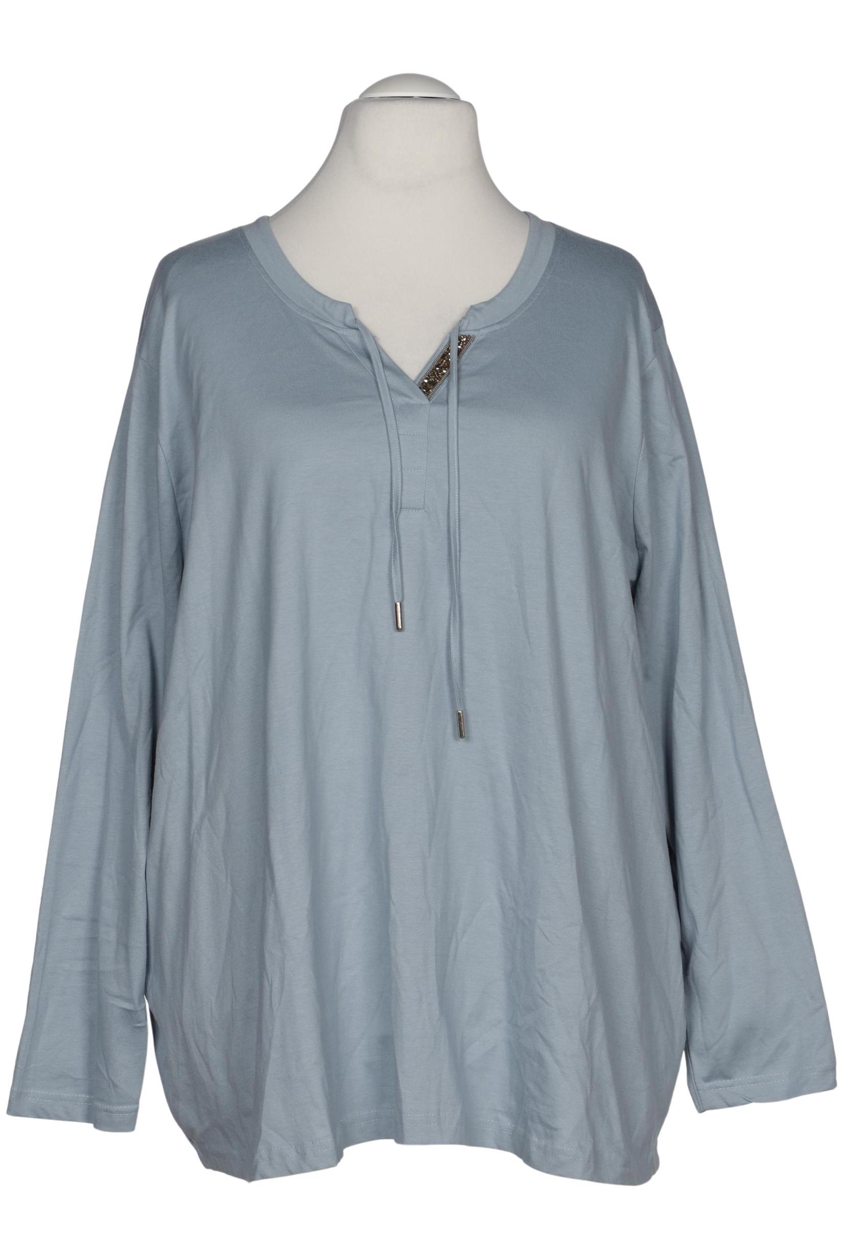 

sheego Damen Langarmshirt, hellblau, Gr. 56