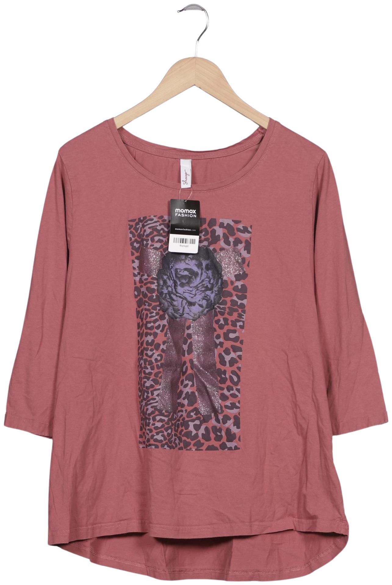 

sheego Damen Langarmshirt, pink, Gr. 48