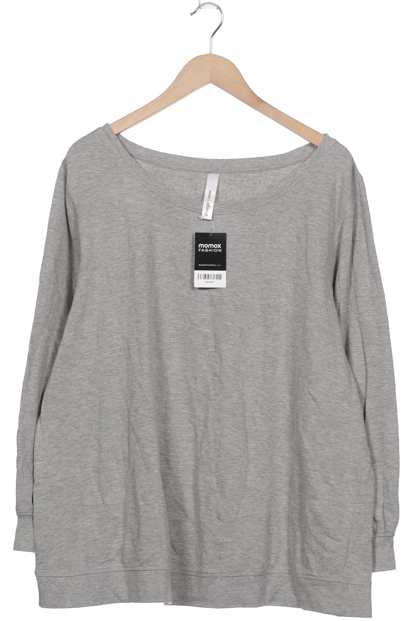 

sheego Damen Langarmshirt, grau, Gr. 52