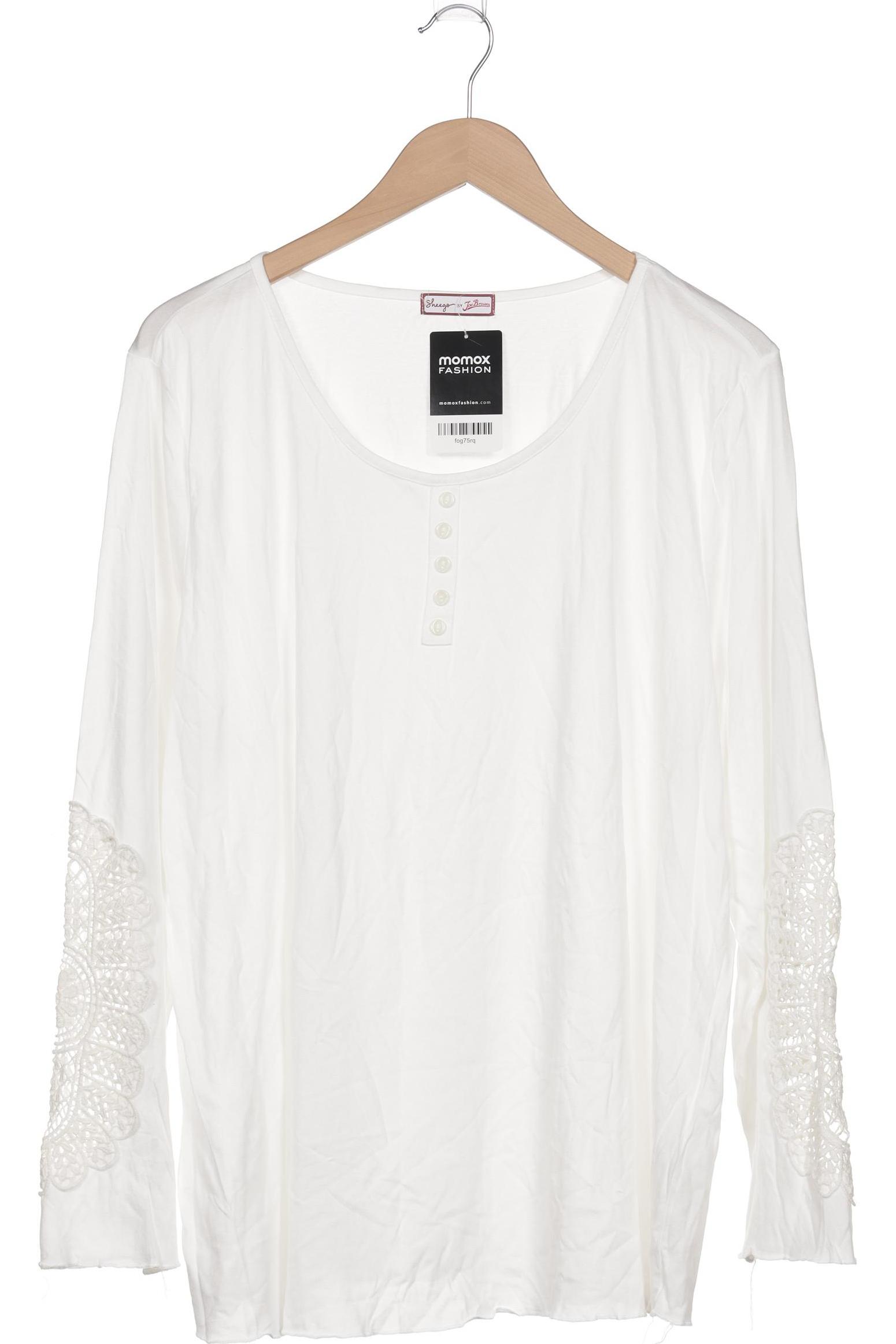 

sheego Damen Langarmshirt, weiß, Gr. 48
