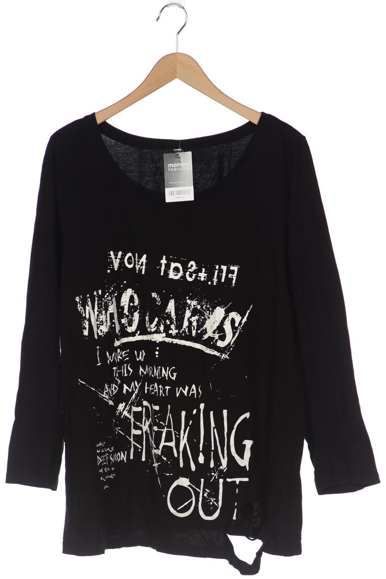 

sheego Damen Langarmshirt, schwarz