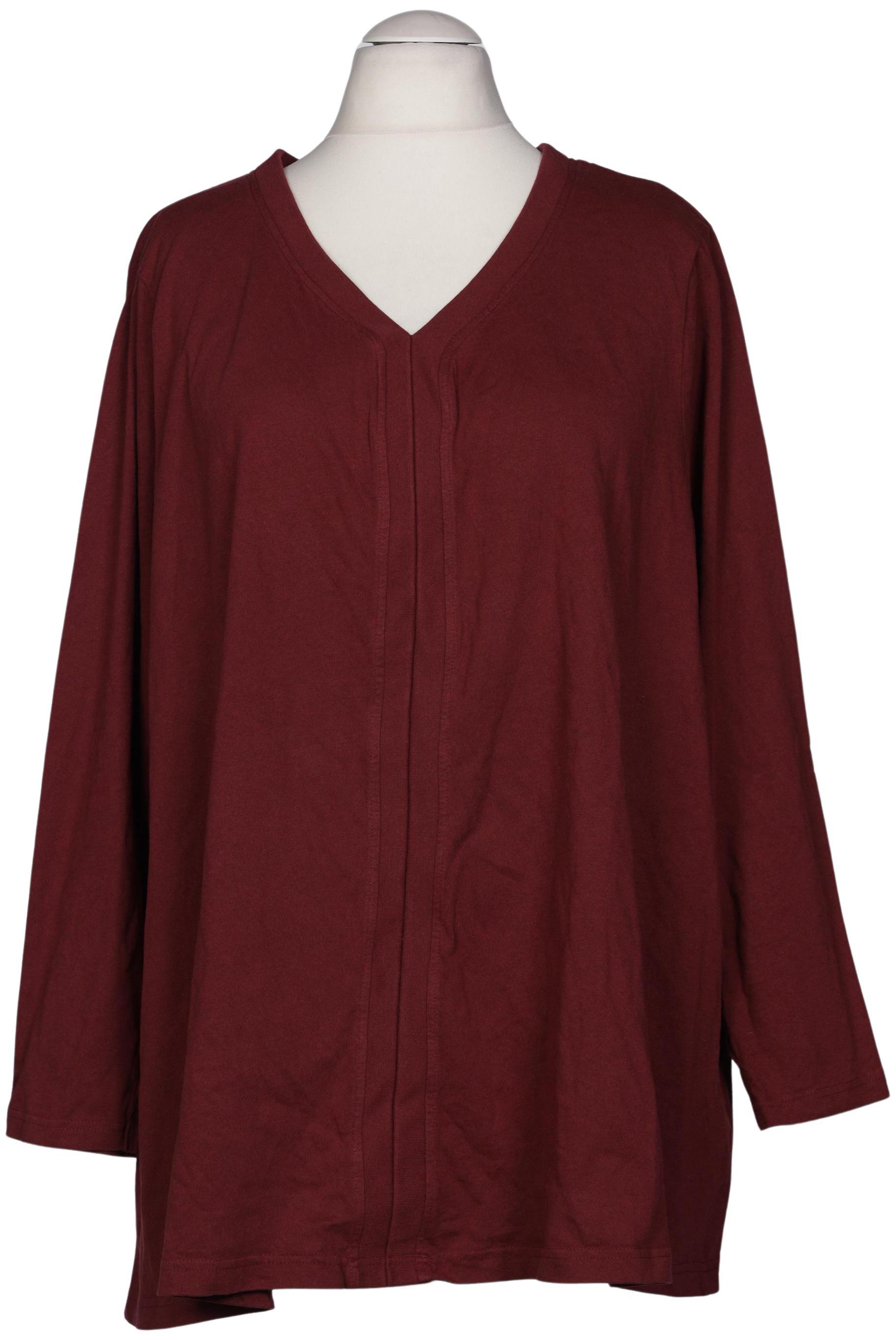 

sheego Damen Langarmshirt, bordeaux, Gr. 56