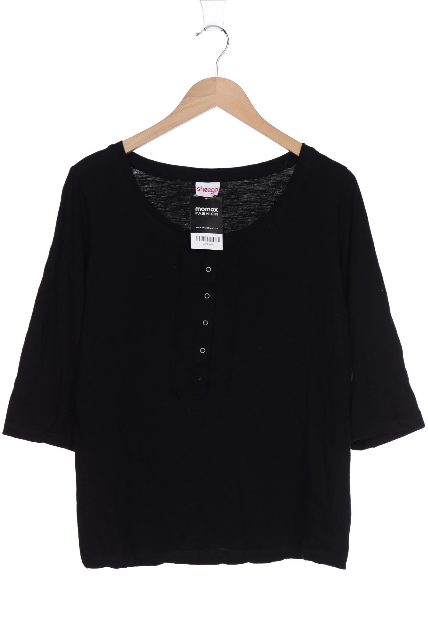 

sheego Damen Langarmshirt, schwarz