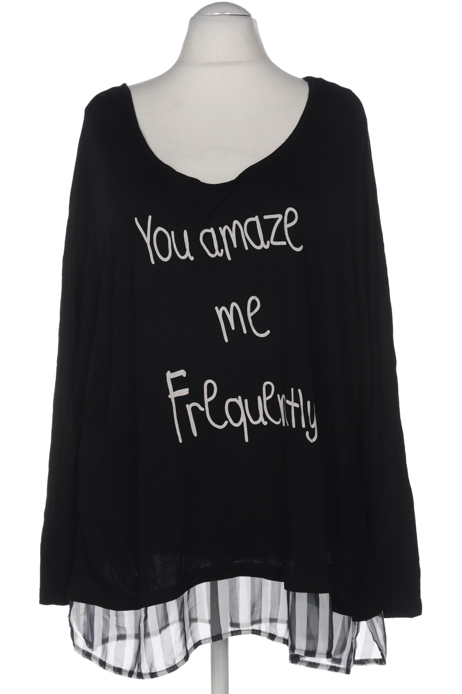 

sheego Damen Langarmshirt, schwarz