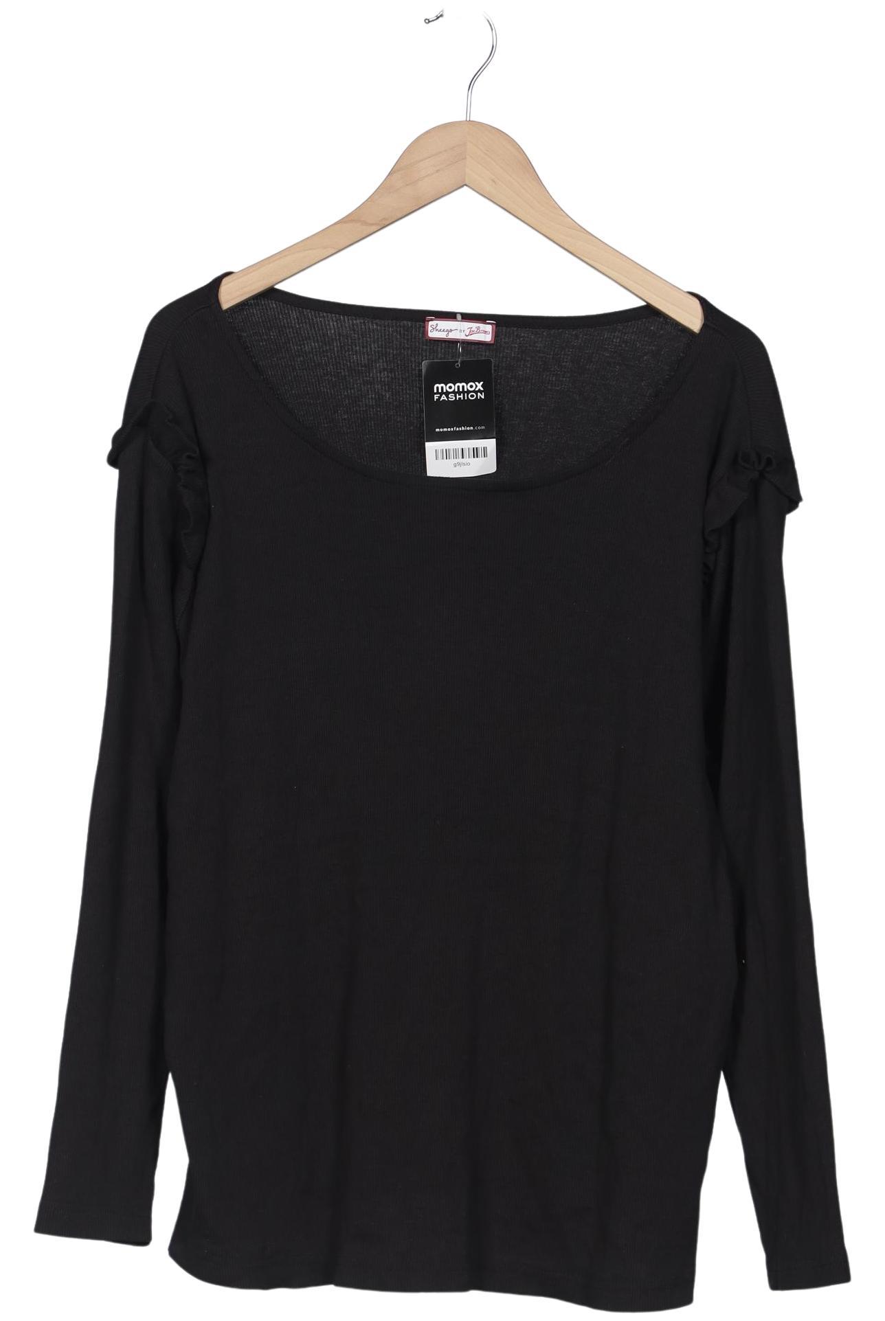 

sheego Damen Langarmshirt, schwarz, Gr. 48