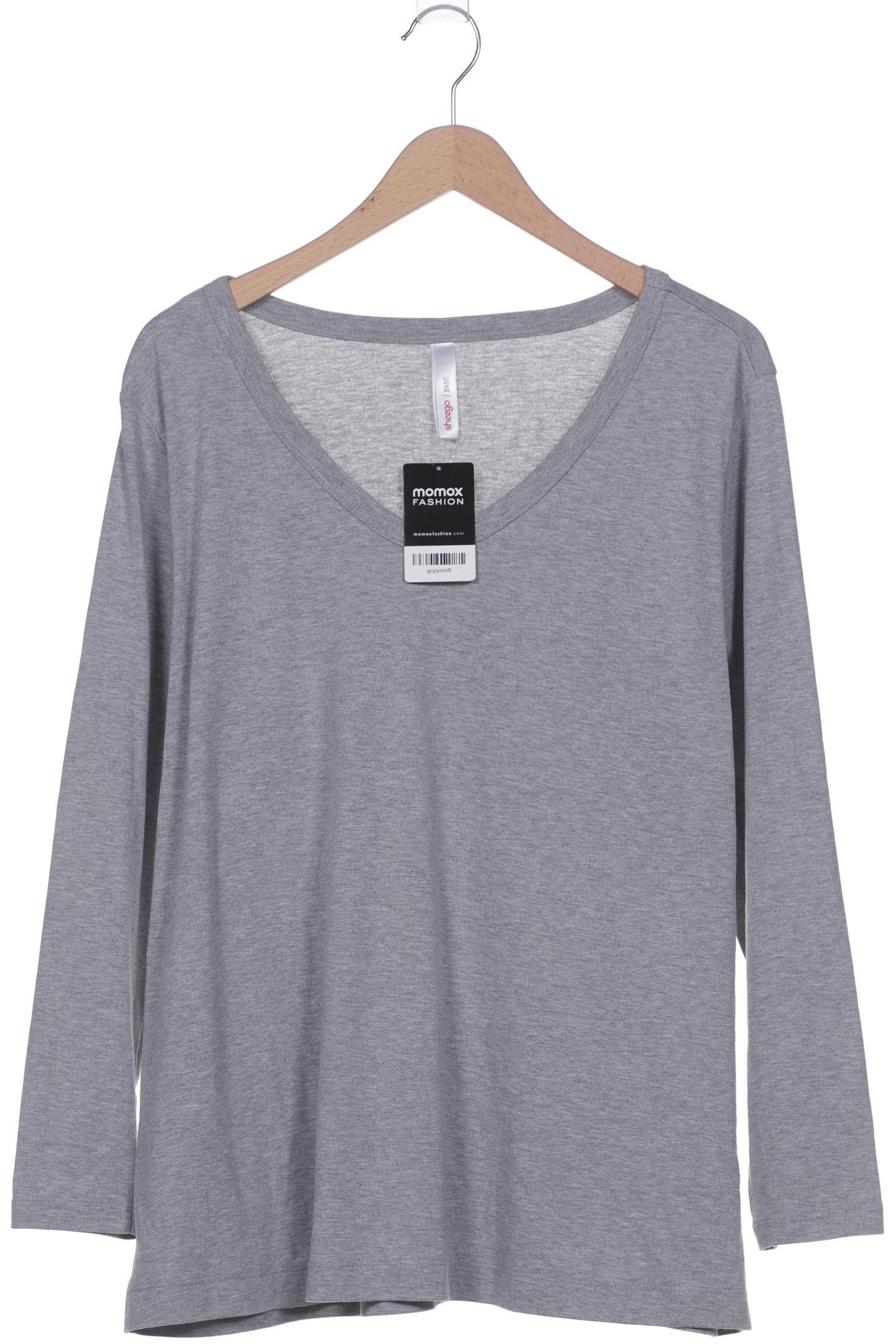 

sheego Damen Langarmshirt, grau, Gr. 52