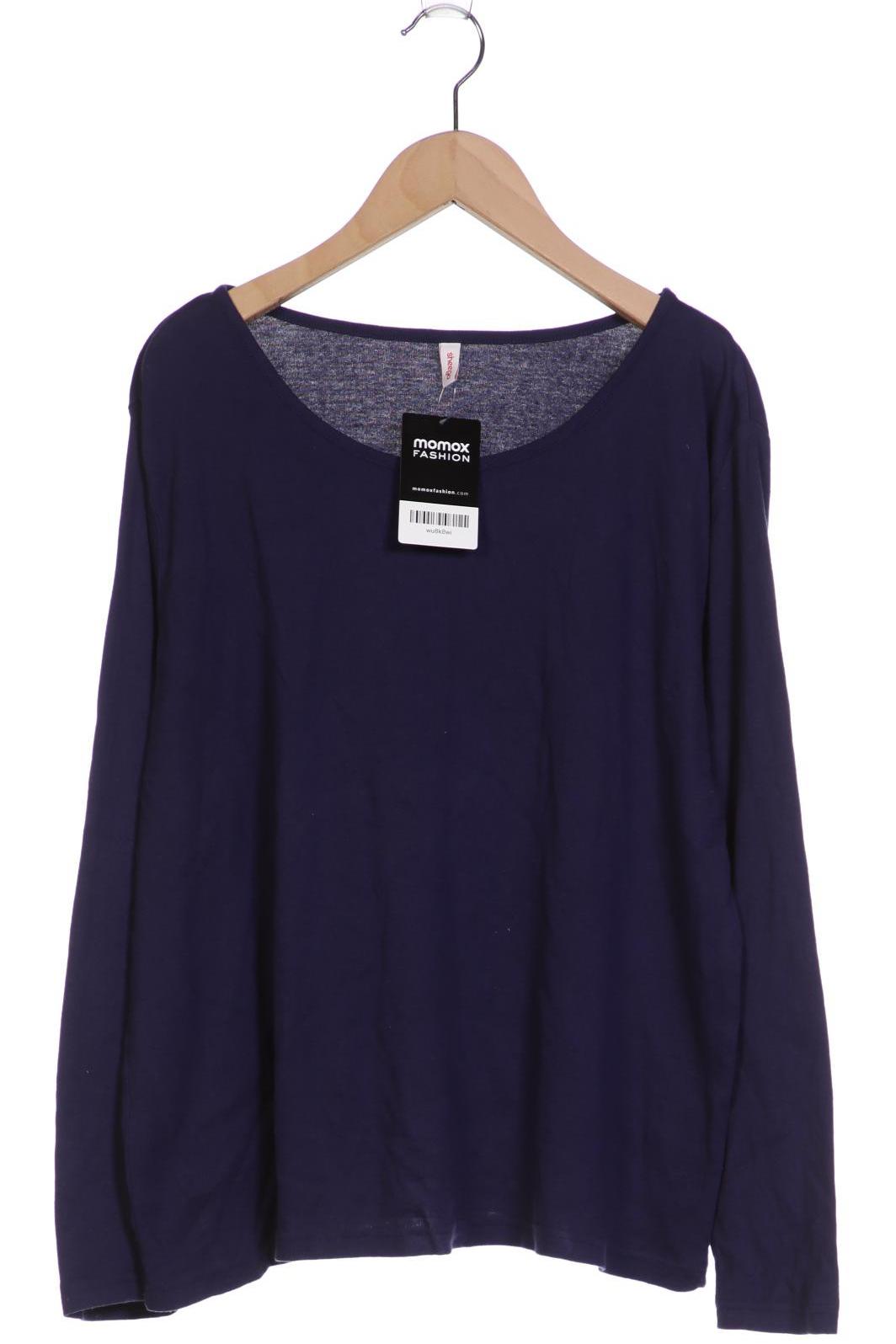 

sheego Damen Langarmshirt, marineblau, Gr. 44