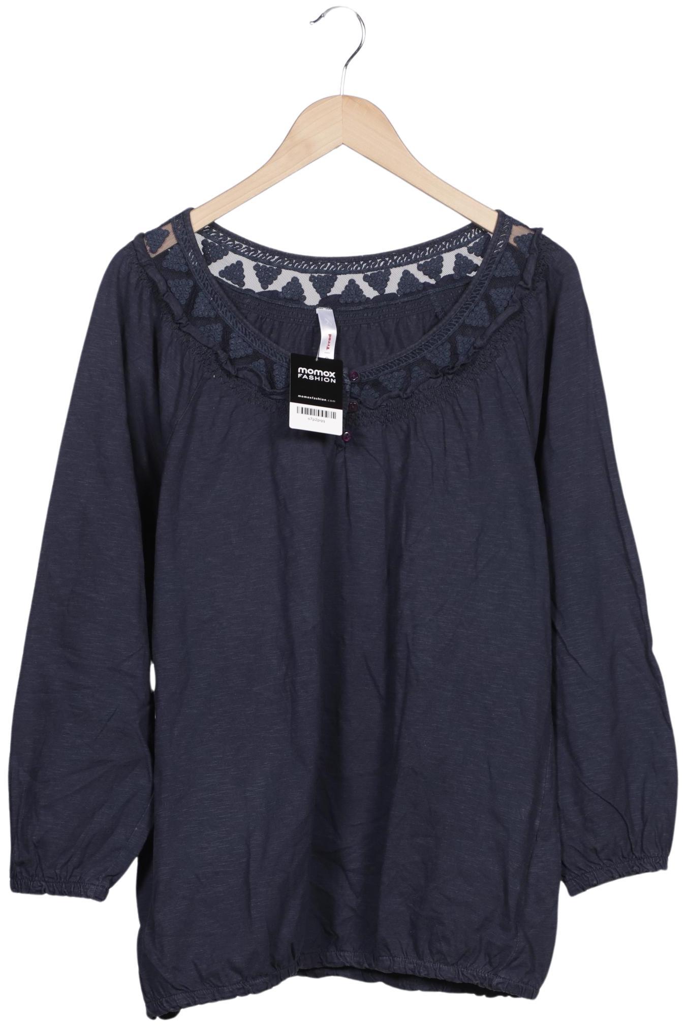 

sheego Damen Langarmshirt, marineblau, Gr. 44