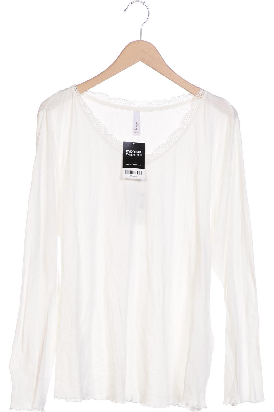 

sheego Damen Langarmshirt, weiß