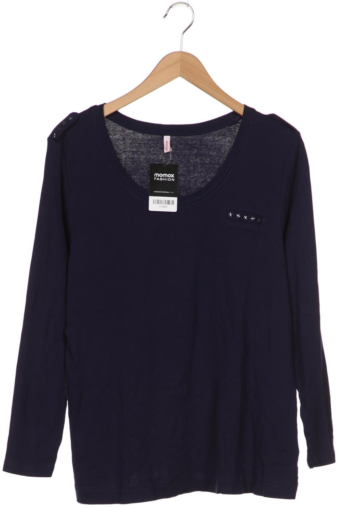 

sheego Damen Langarmshirt, marineblau