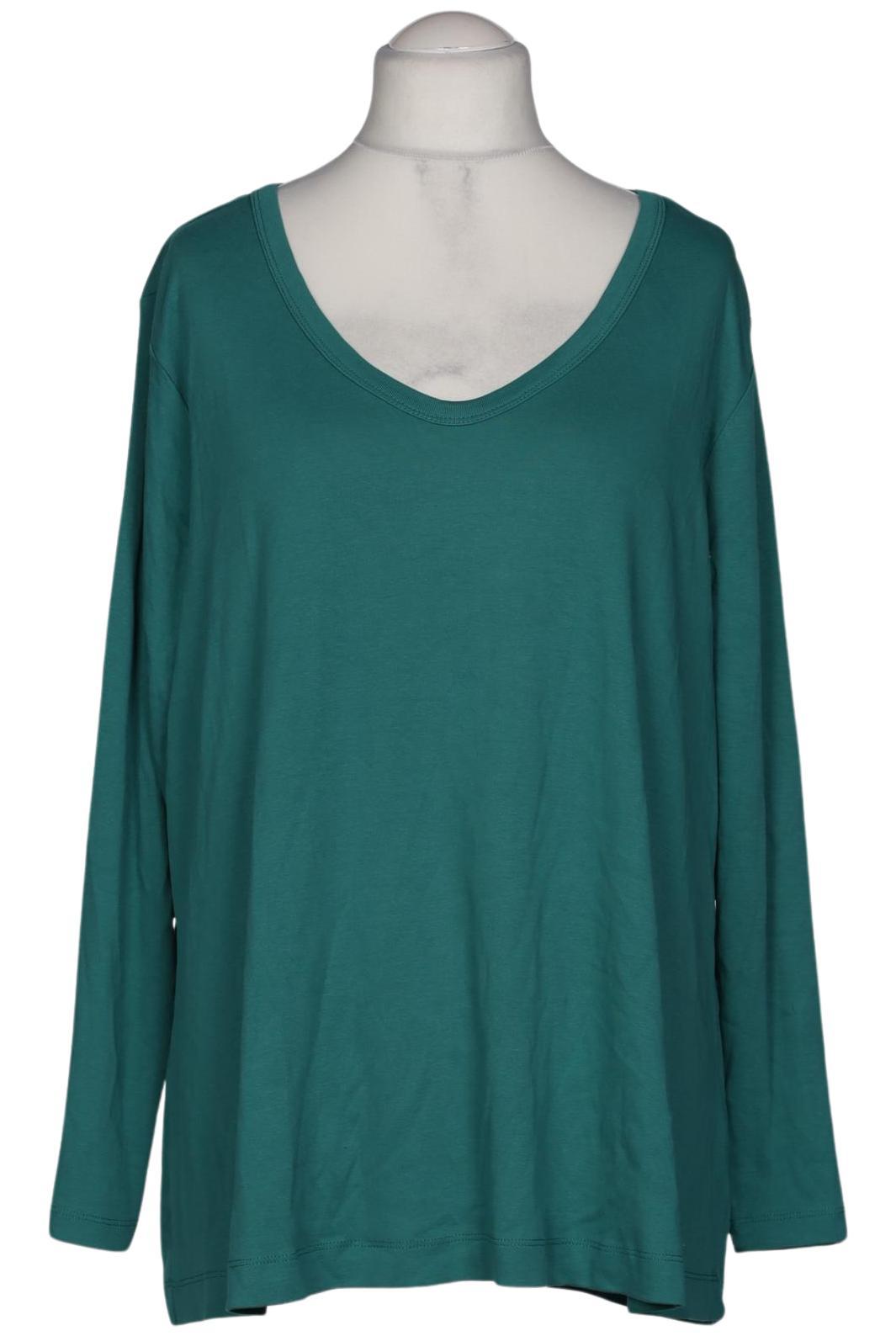 

sheego Damen Langarmshirt, türkis, Gr. 56